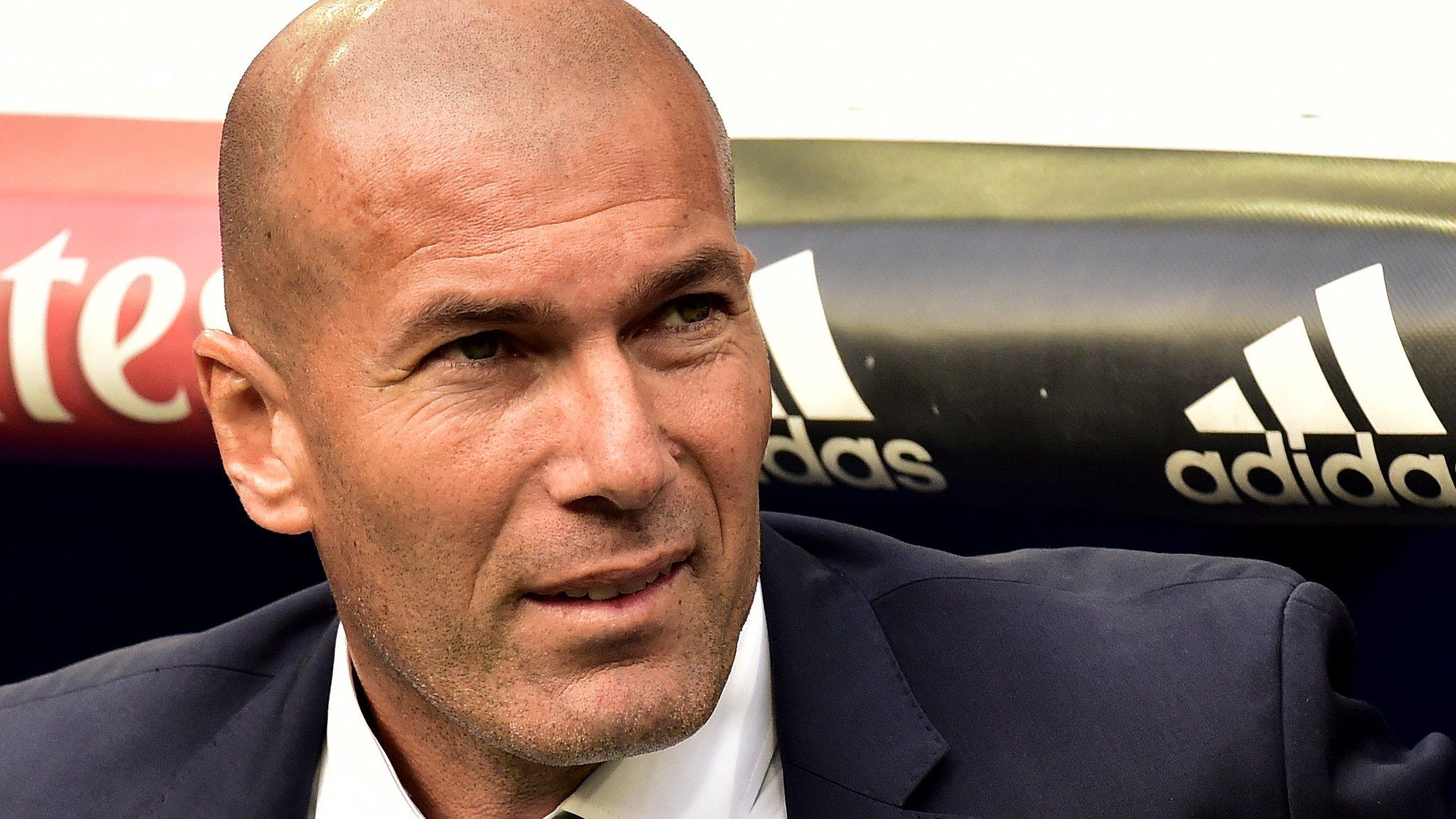 Real Madrid coach Zinedine Zidane