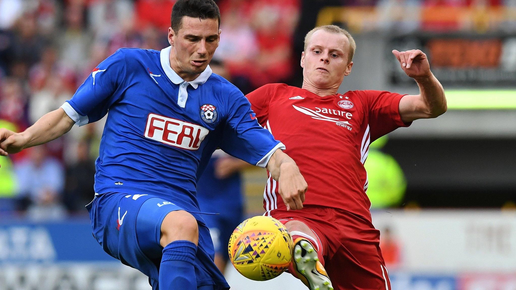 Gary Mackay-Steven made his debut for Aberdeen