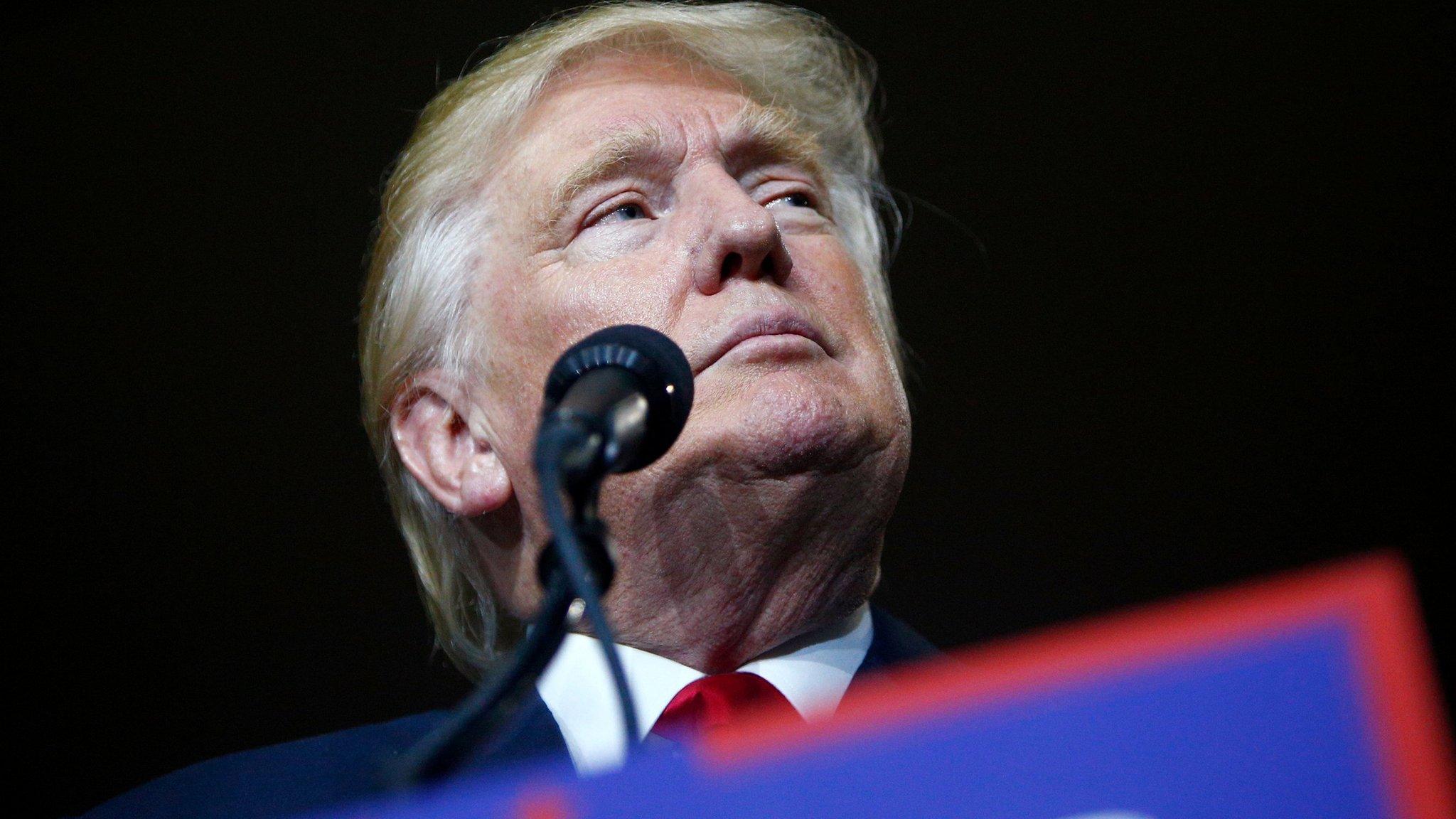 Donald Trump speaks to voters during a campaign event at Cumberland Valley High School in Mechanicsburg, Pennsylvania August 1, 2016