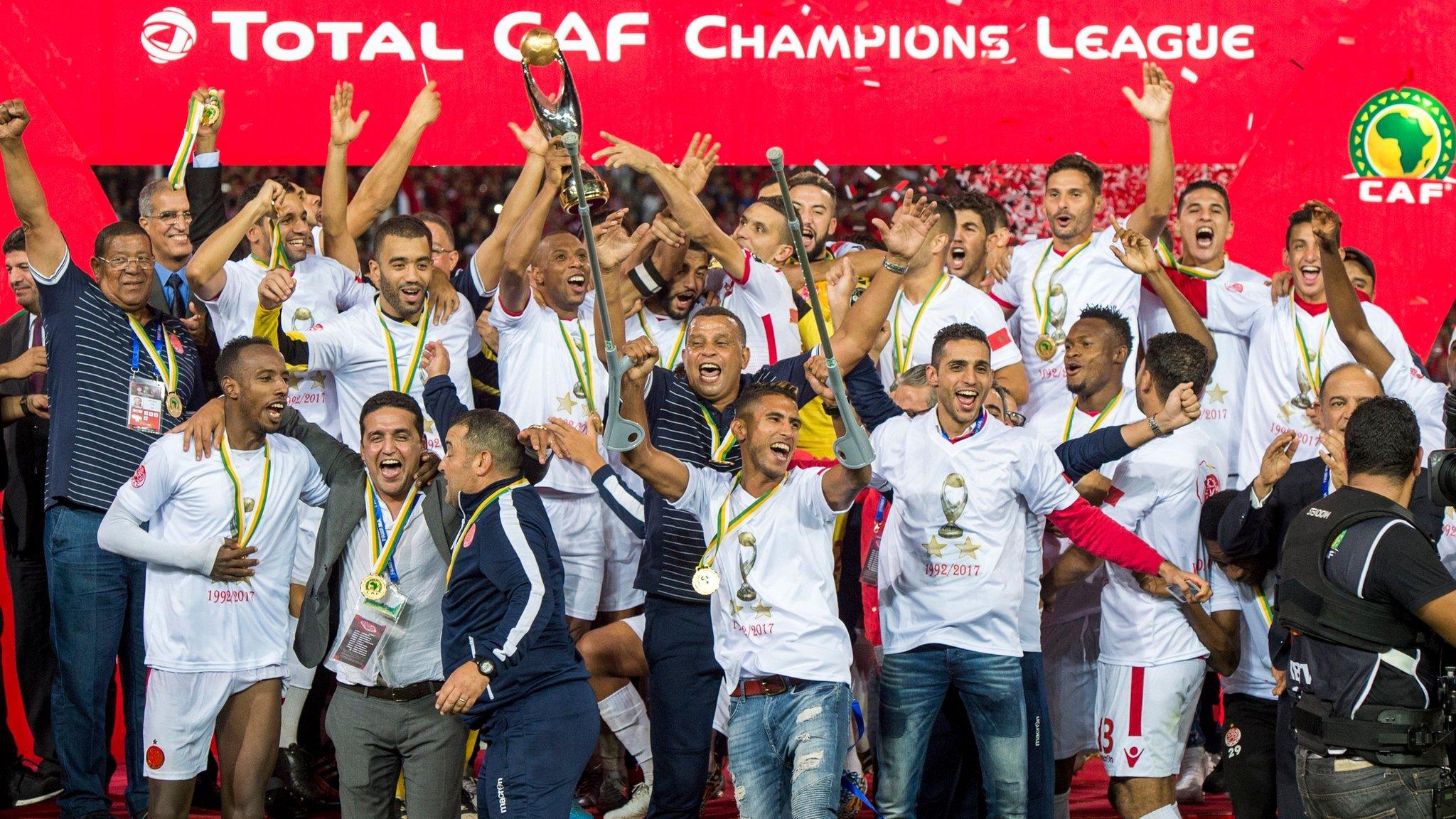 Wydad Casablanca celebrate winning the 2017 African Champions League