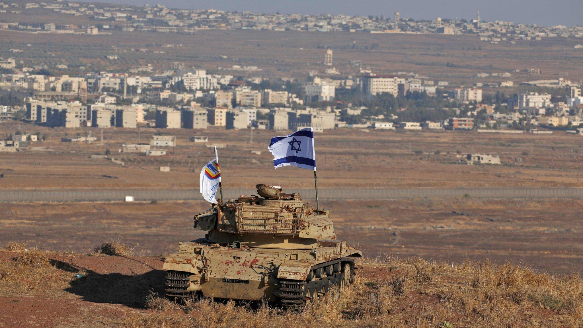 File photo showing Israeli position in the occupied Golan Heights