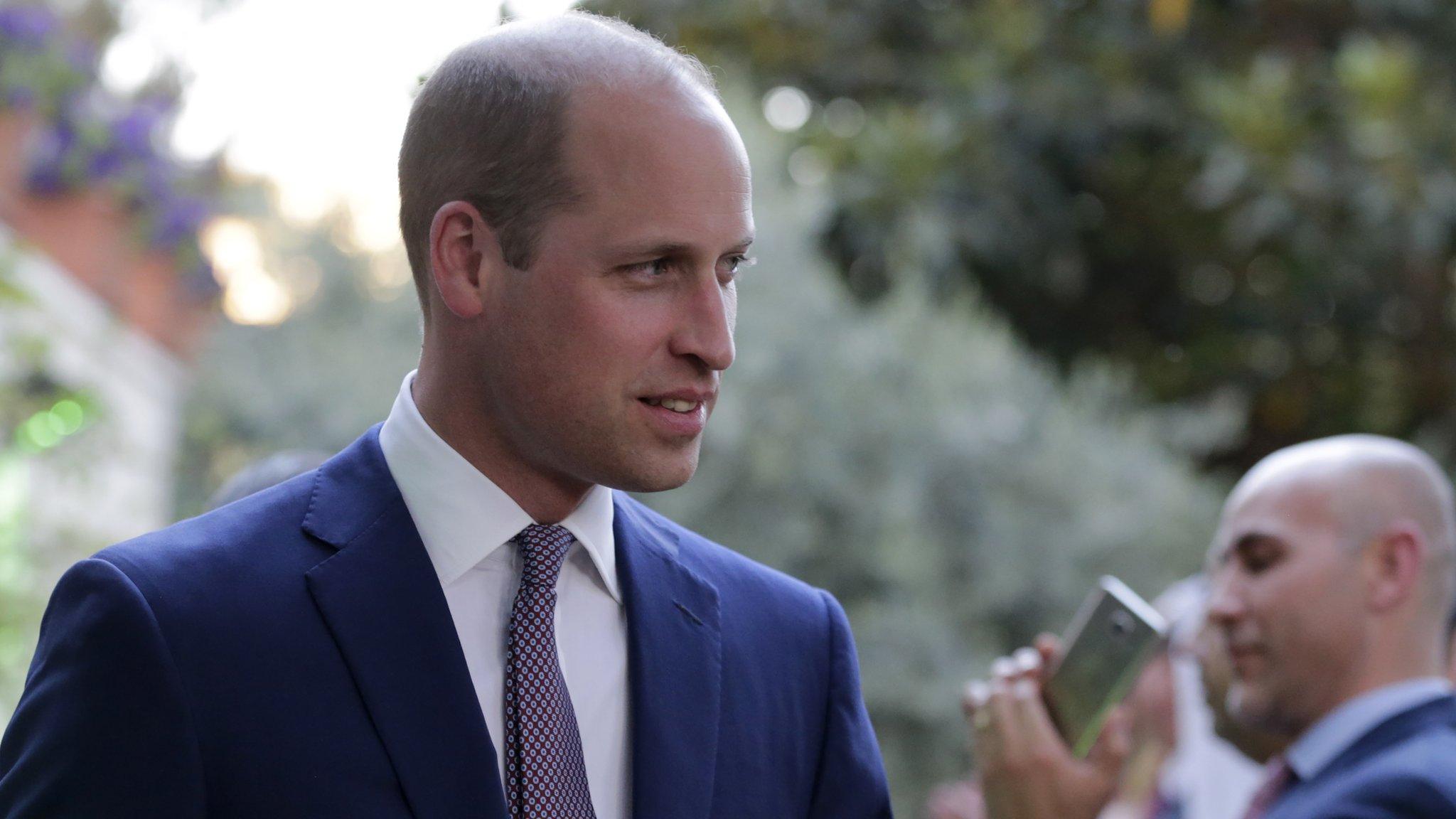 Prince William at the British ambassador's residence in Jordan