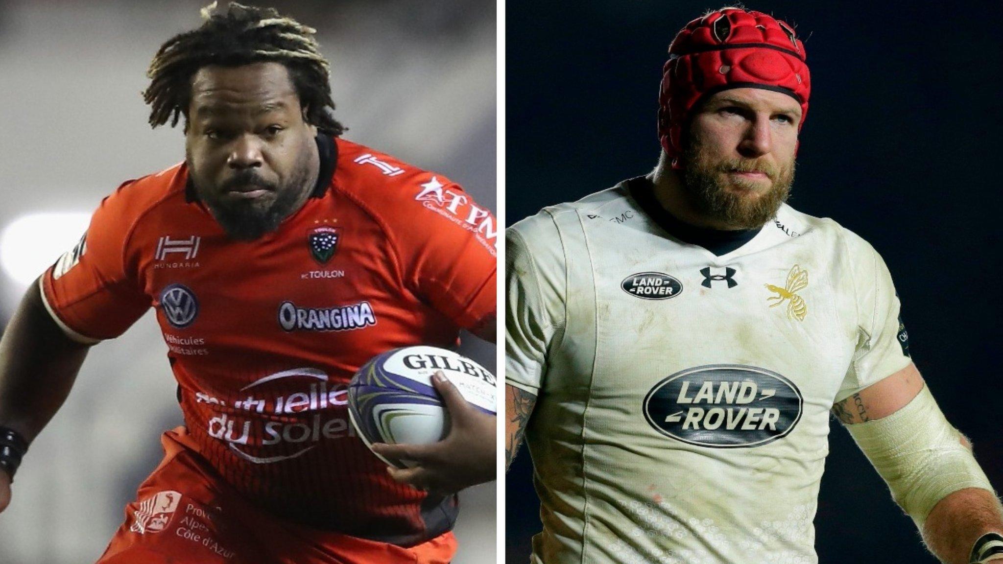 Toulon's Mathieu Bastareaud and Wasps' James Haskell