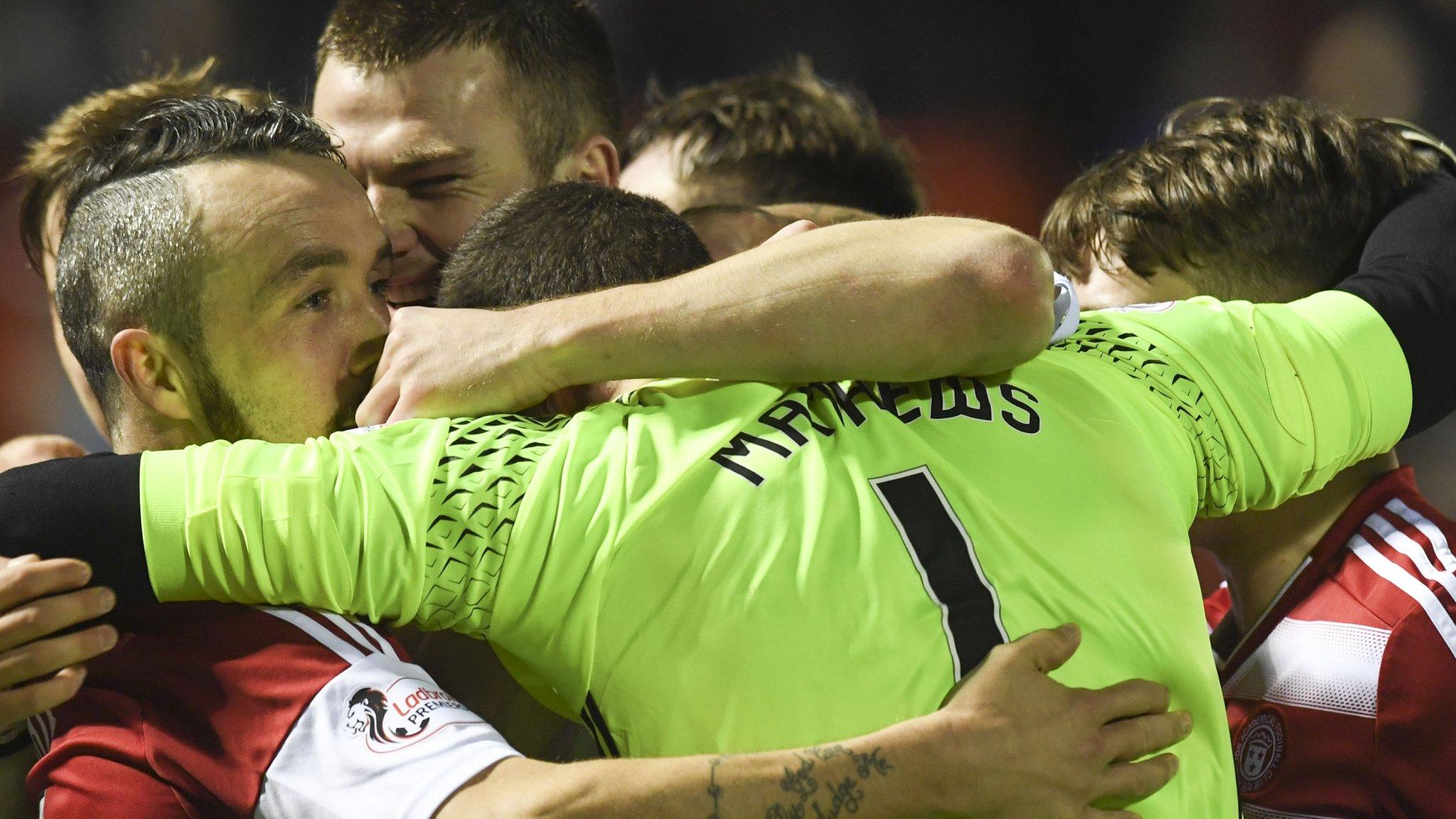 Hamilton congratulate goalkeeper Remi Matthews