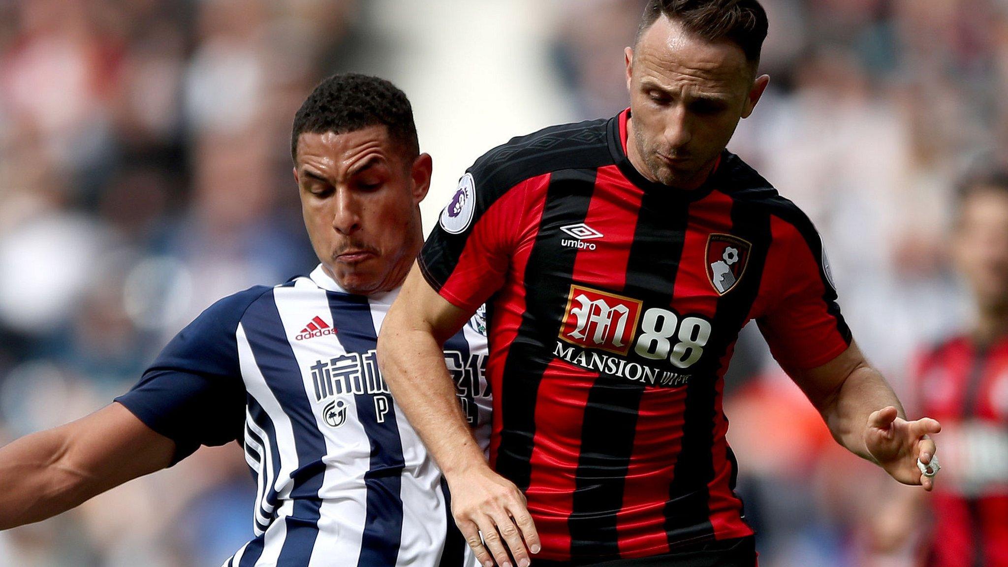 West Brom's Jake Livermore and Bournemouth's Marc Pugh