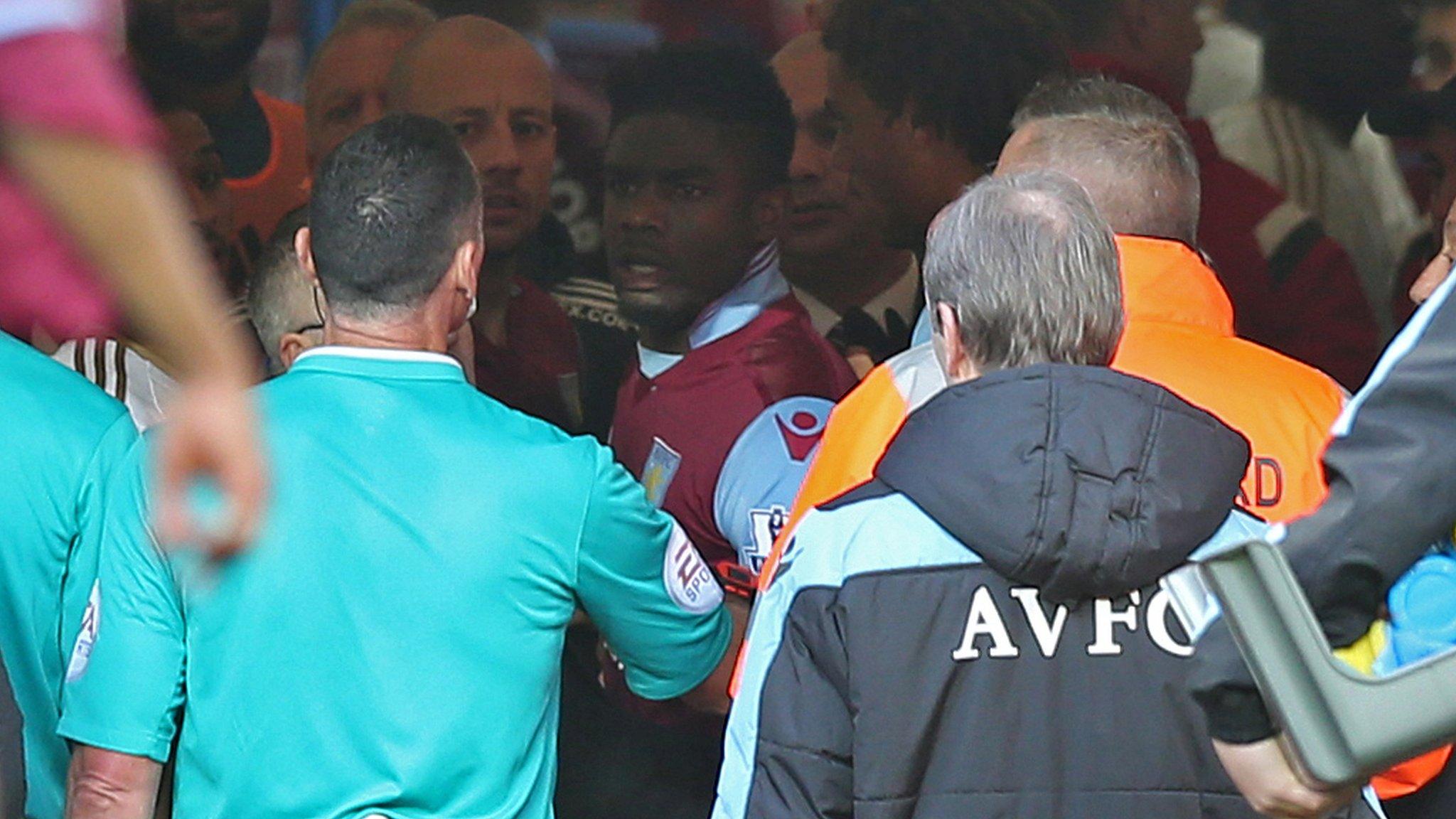 Villa v Swansea tunnel bust-up