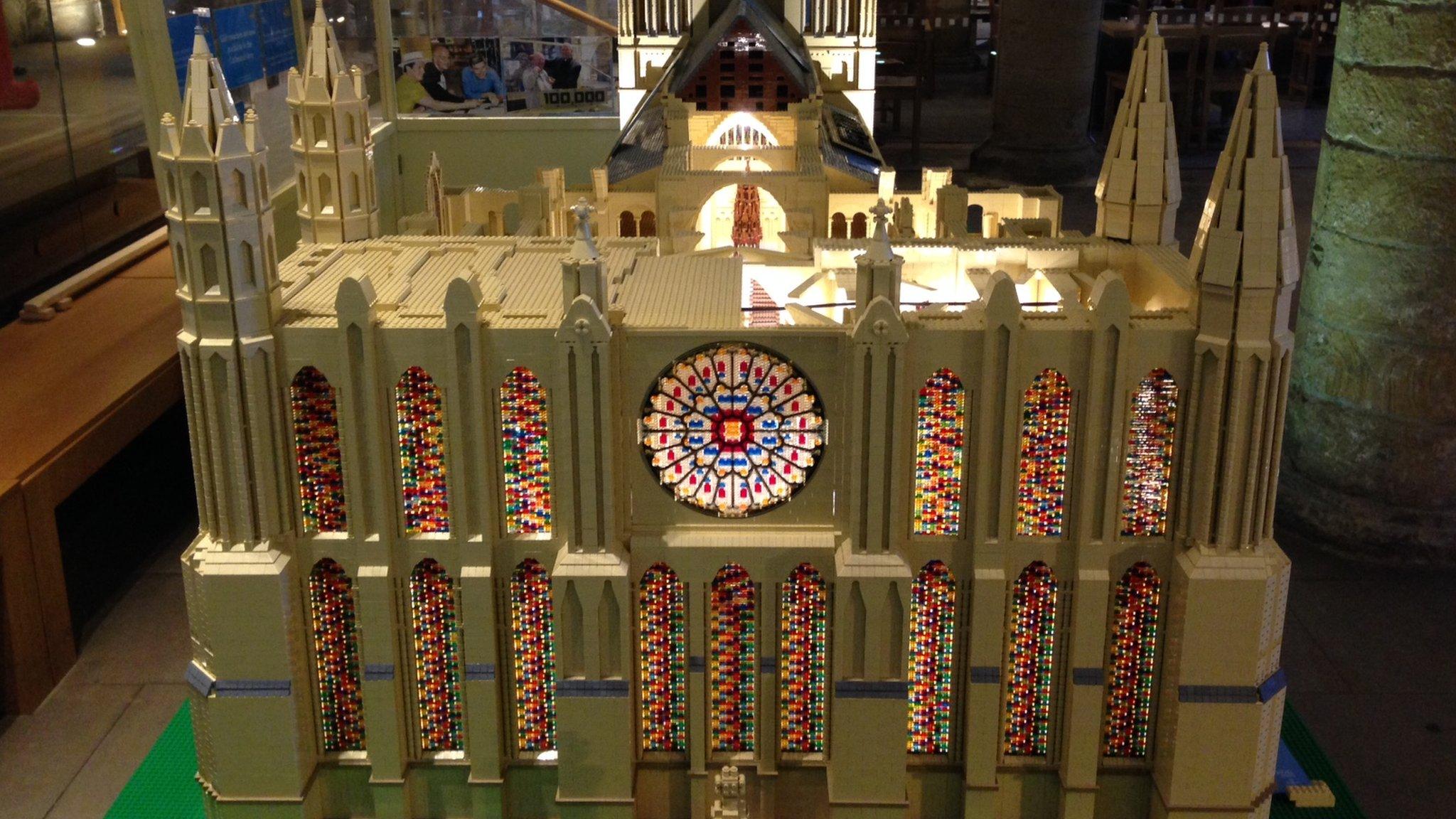 Lego model of Durham Cathedral