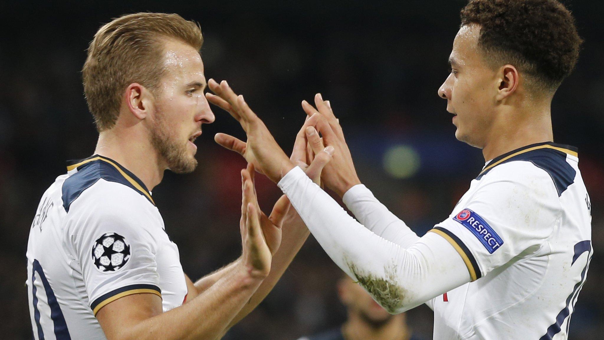 Harry Kane and Dele Alli celebrate