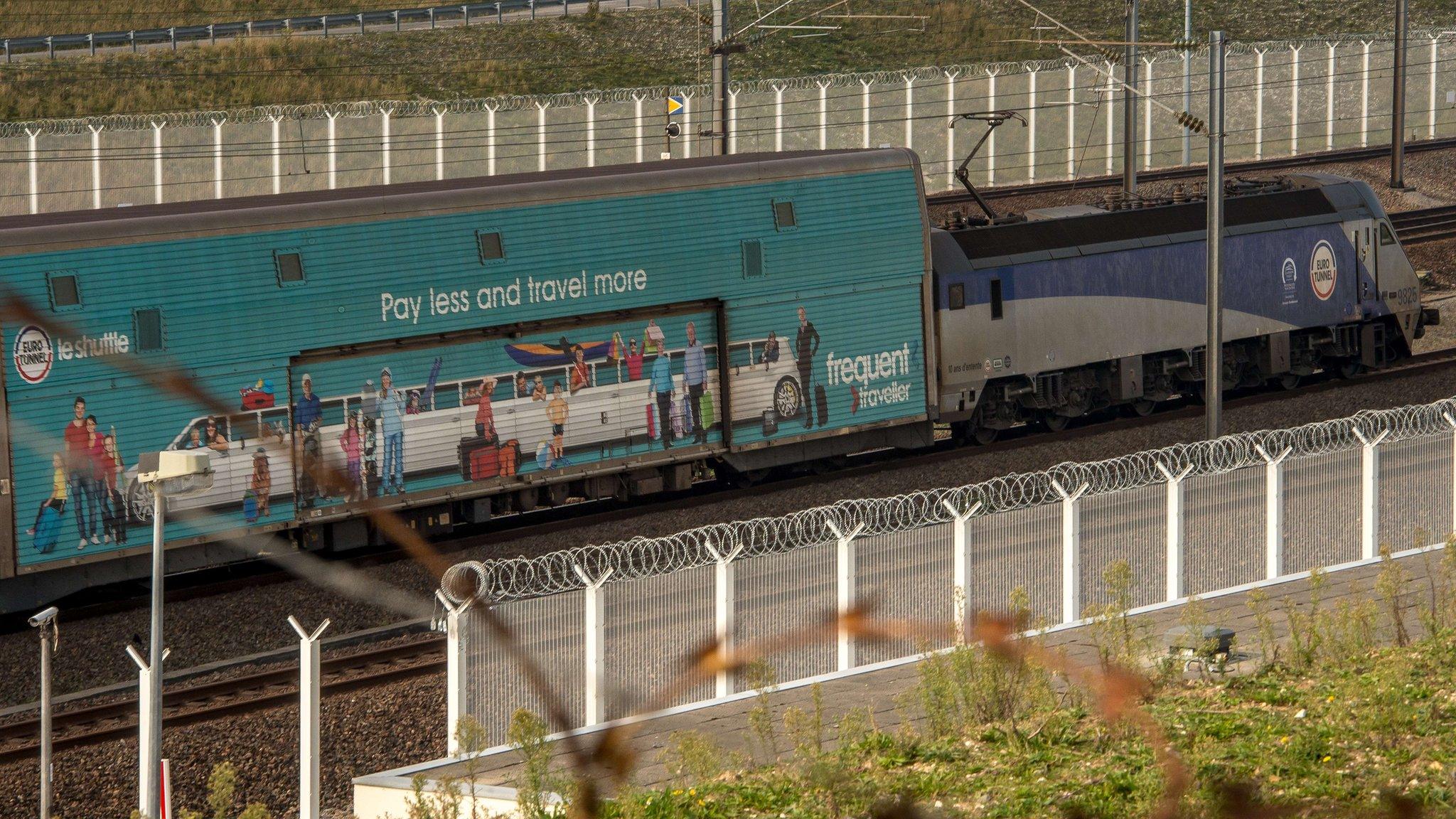 Eurotunnel train in Calais