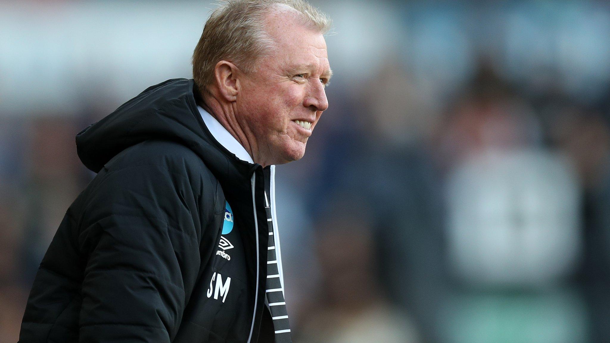 Derby County manager Steve McClaren in his first match back in charge of the Rams