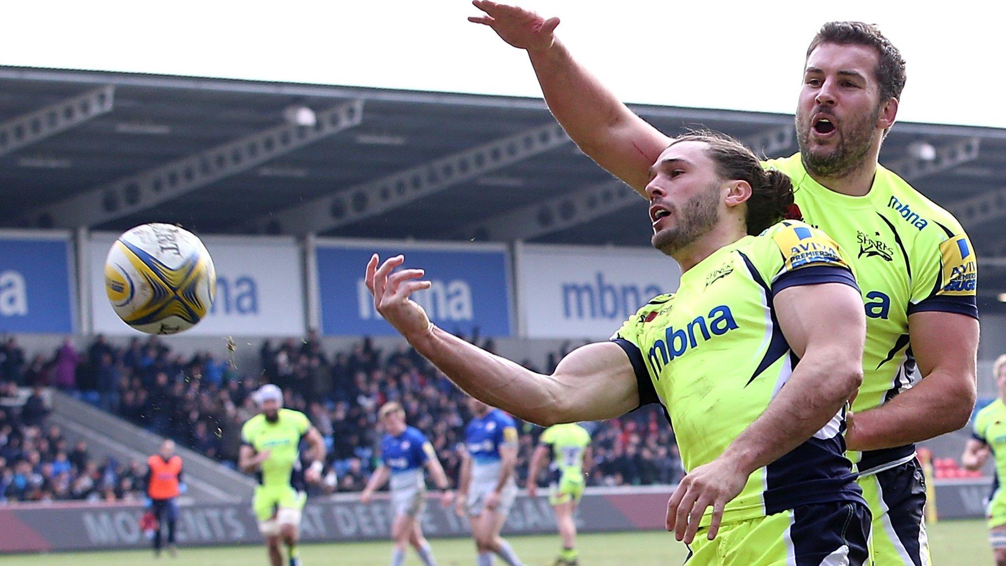 Tom Arcott throws the ball after he scores for Sale