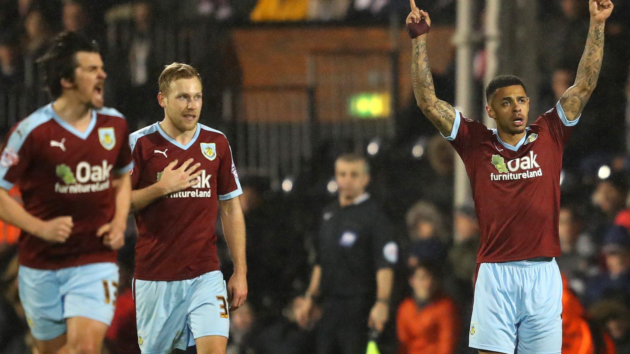 Burnley players celebrate