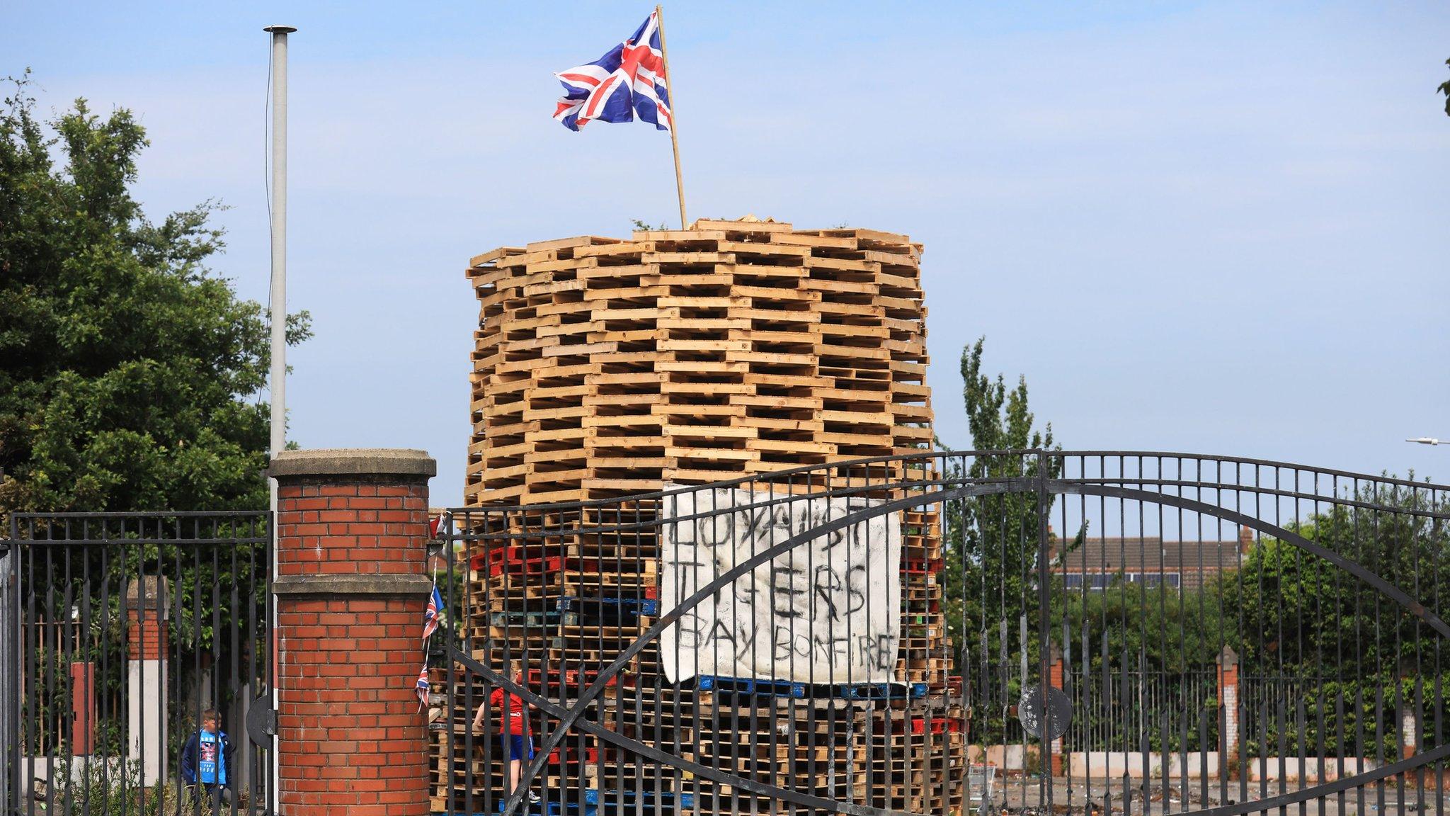 The contentious bonfire in Adam Street, north Belfast