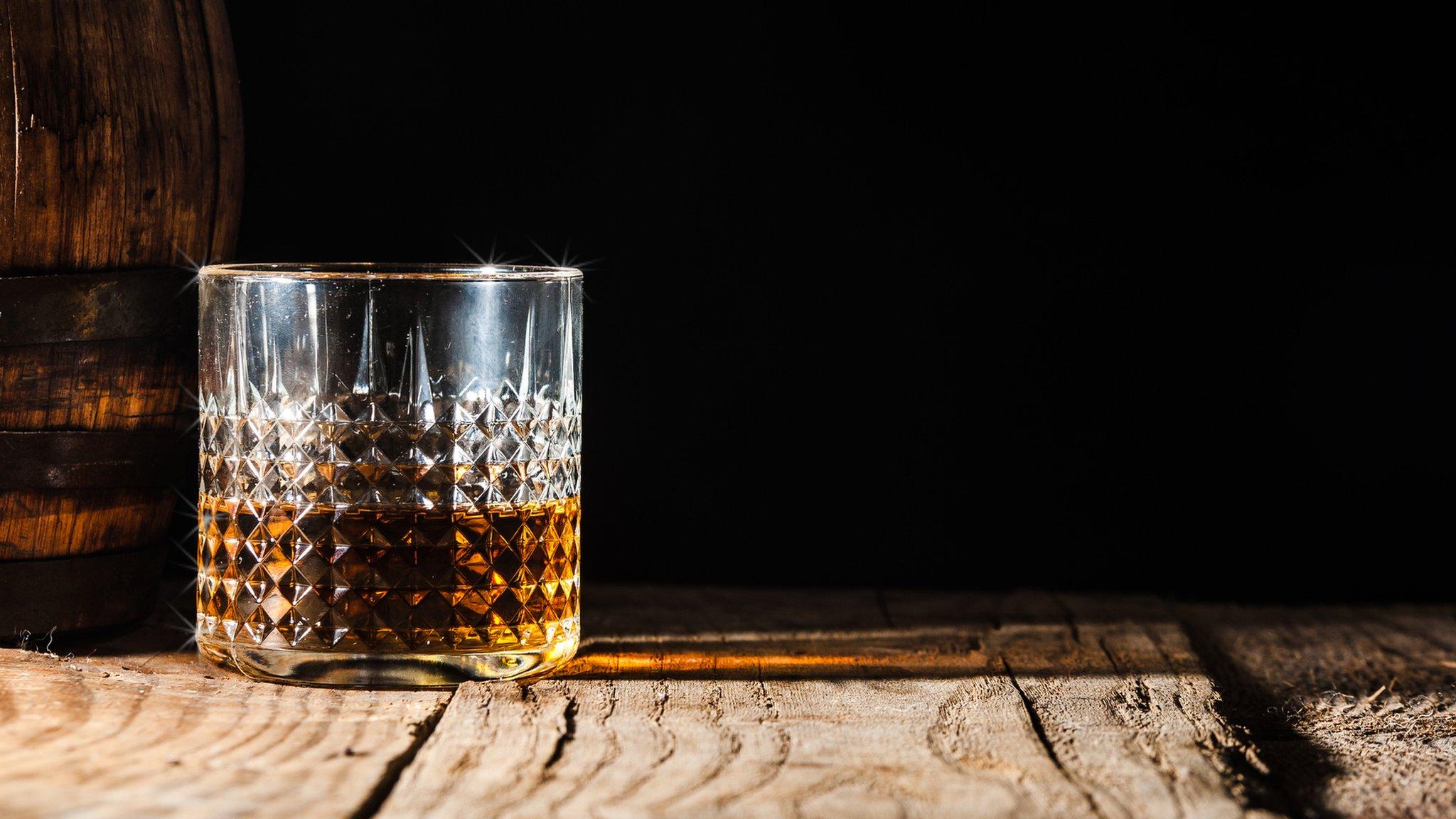 Whisky in glass