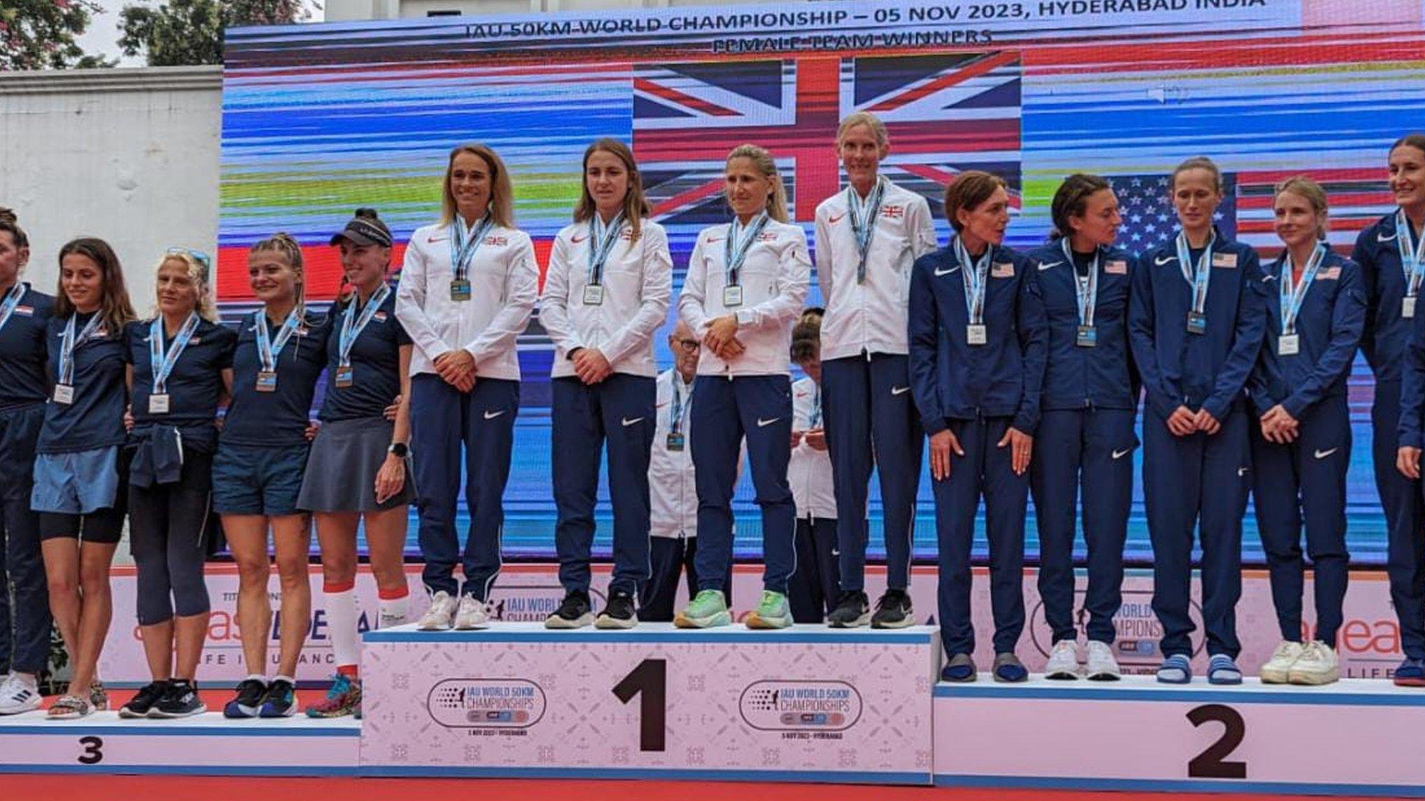Team GB celebrates success at the IAU 50km World Championship