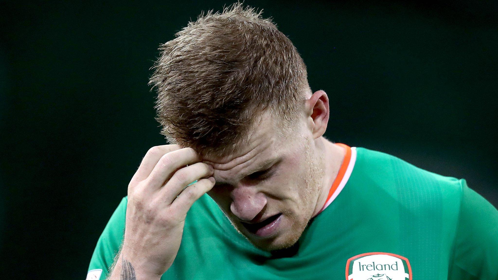 James McClean after the Republic of Ireland's hammering by Denmark