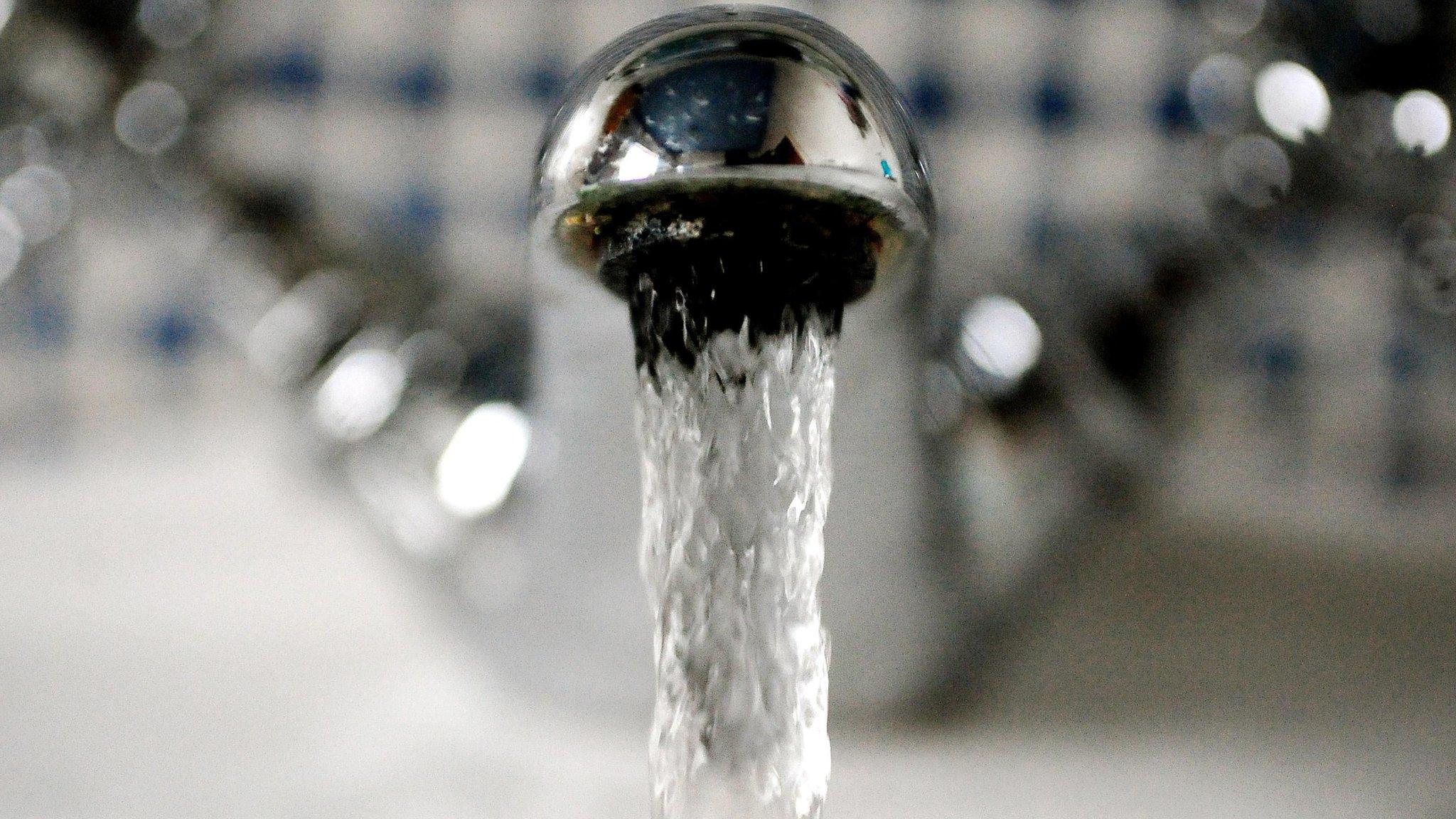 Water running from a tap