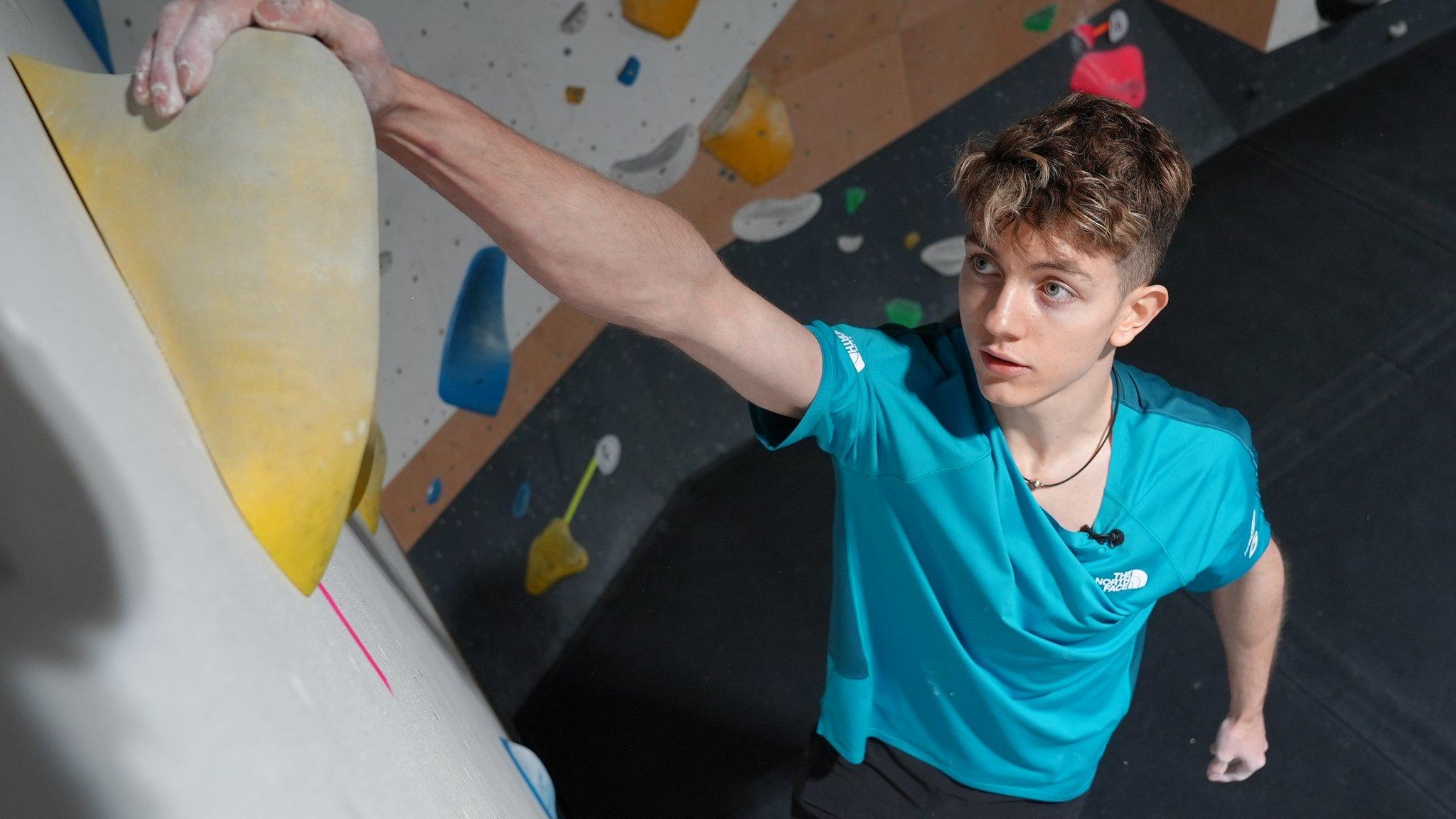 Team GB sport climber Toby Roberts