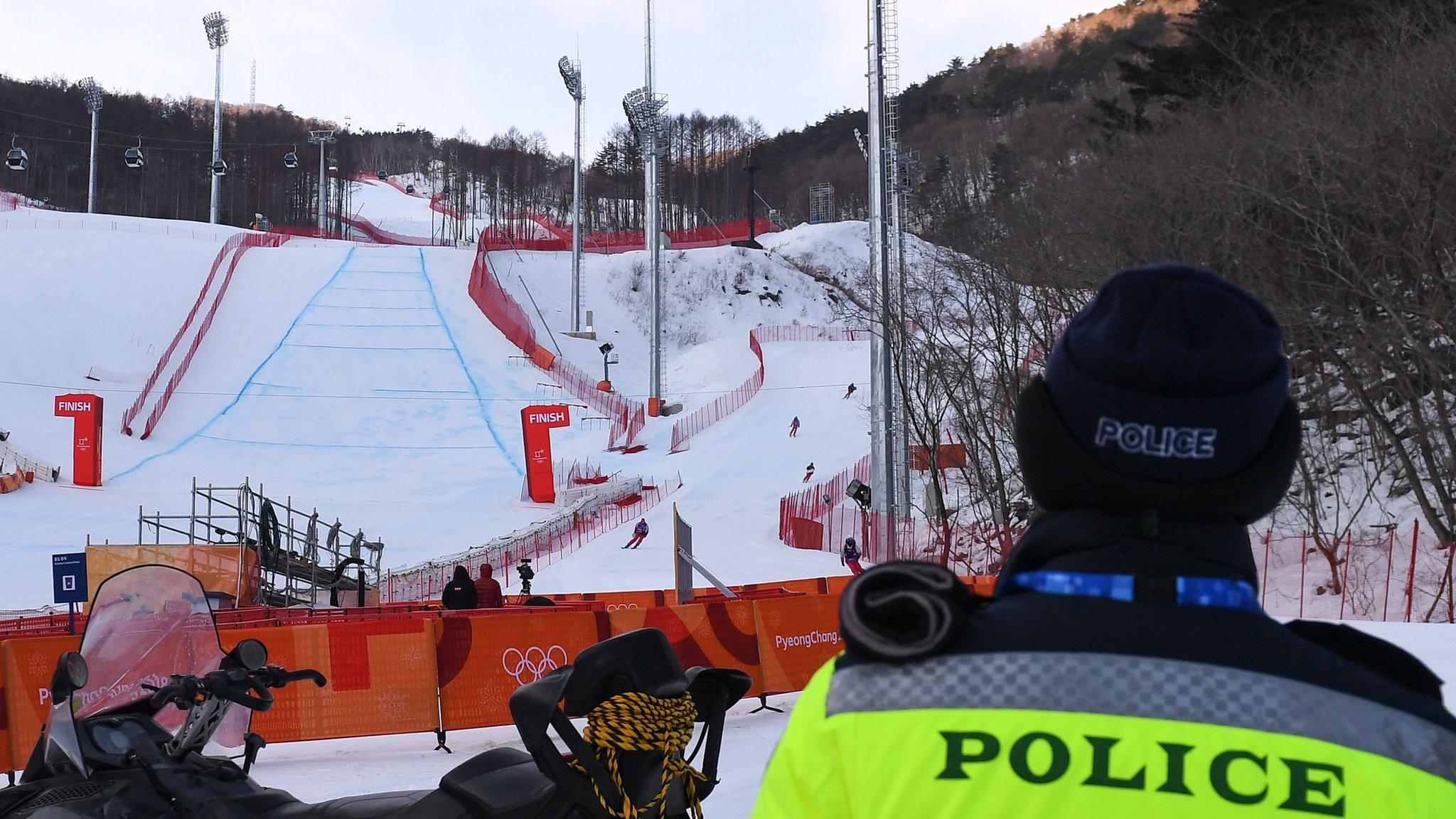 Men's downhill course after postponement