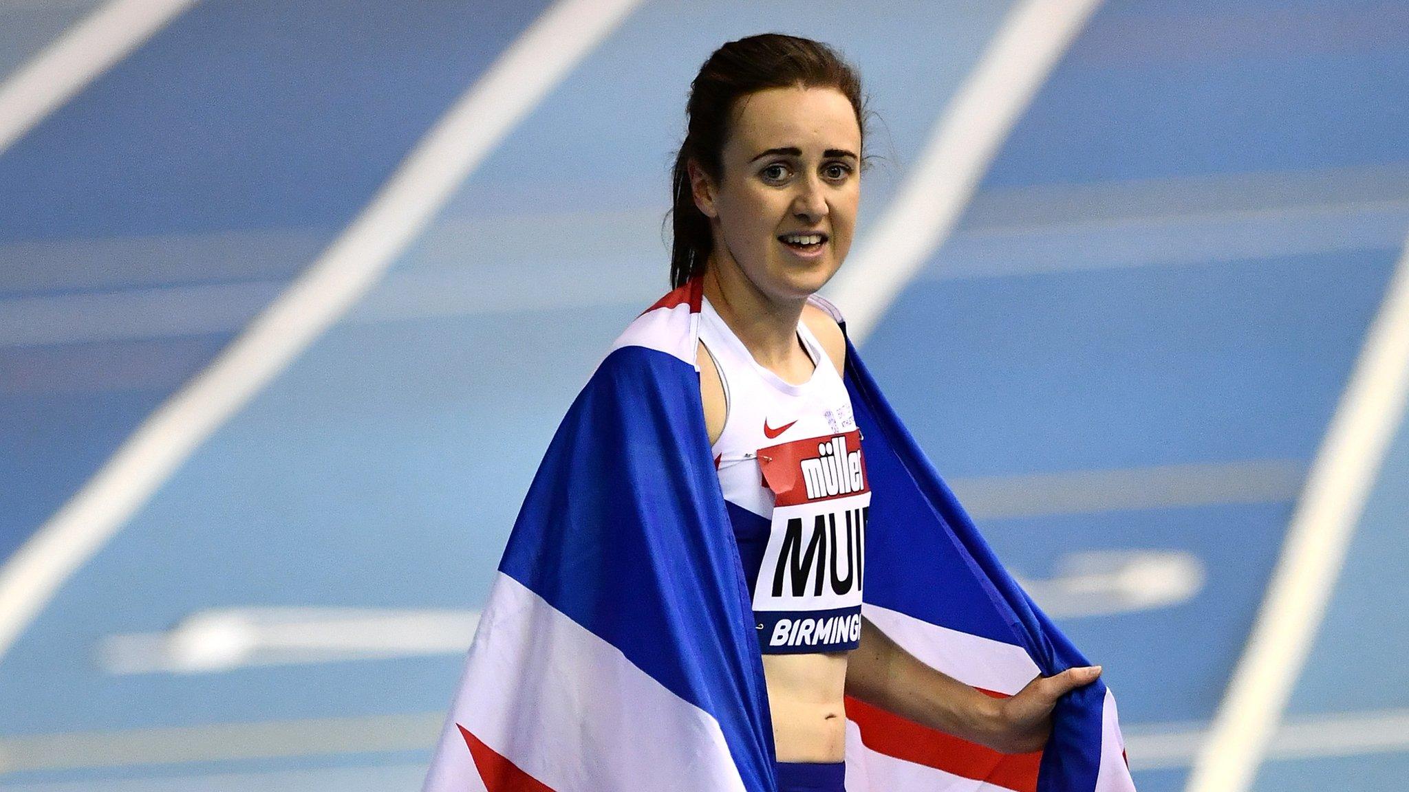 Laura Muir celebrates her new British record in Birmingham