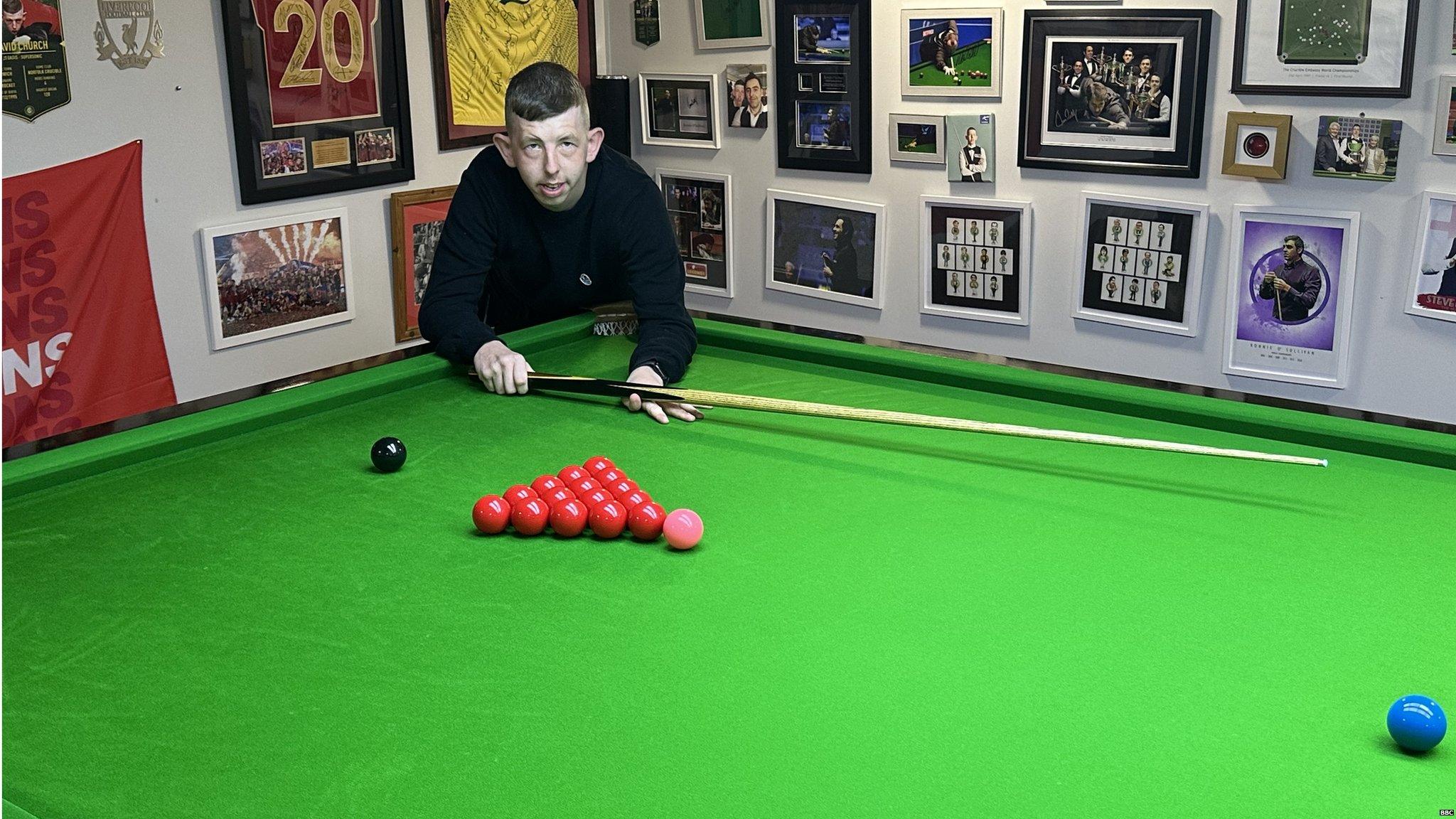 David Church standing at a snooker table