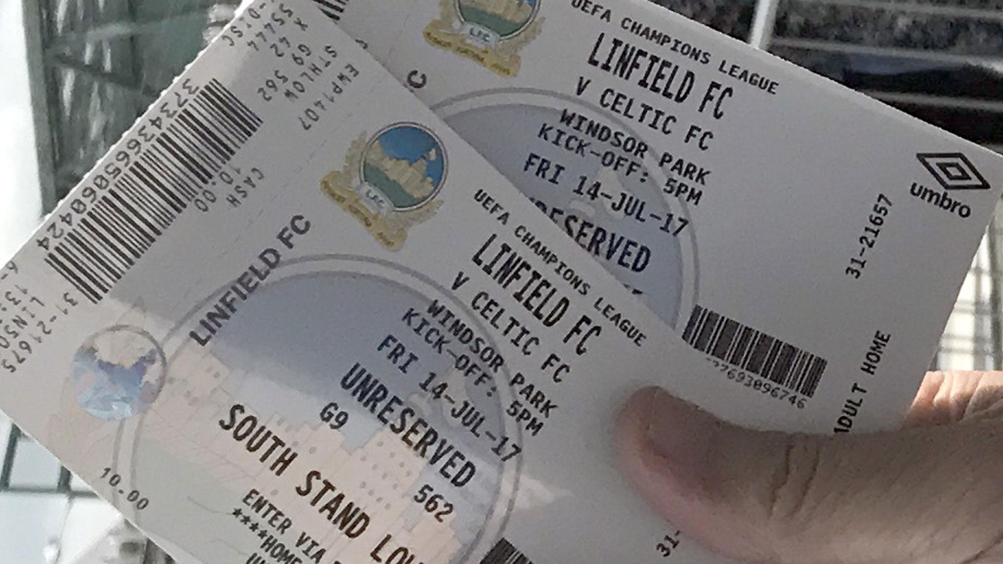 Tickets for Linfield v Celtic