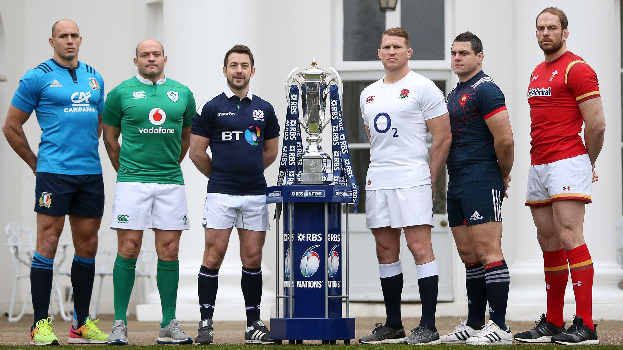 The captains of all Six Nations rugby teams