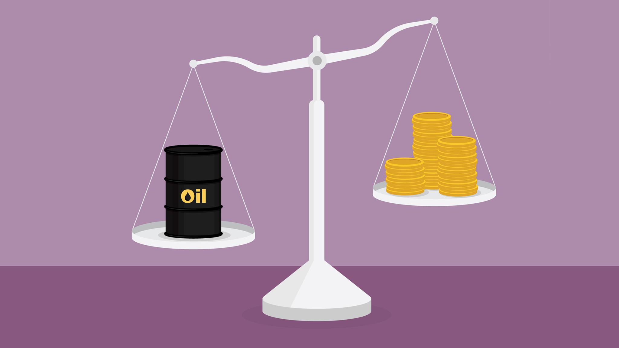 oil-and-money-on-a-scale-with-money-higher-than-oil