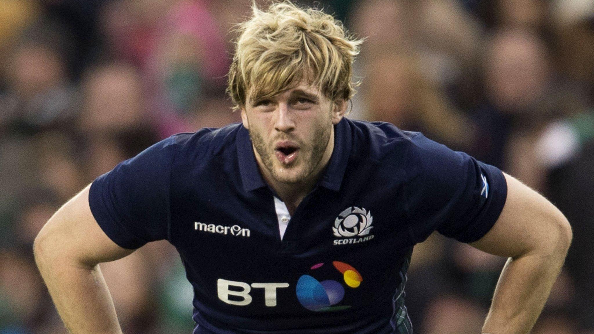 Richie Gray draws breath playing for Scotland in the Six Nations