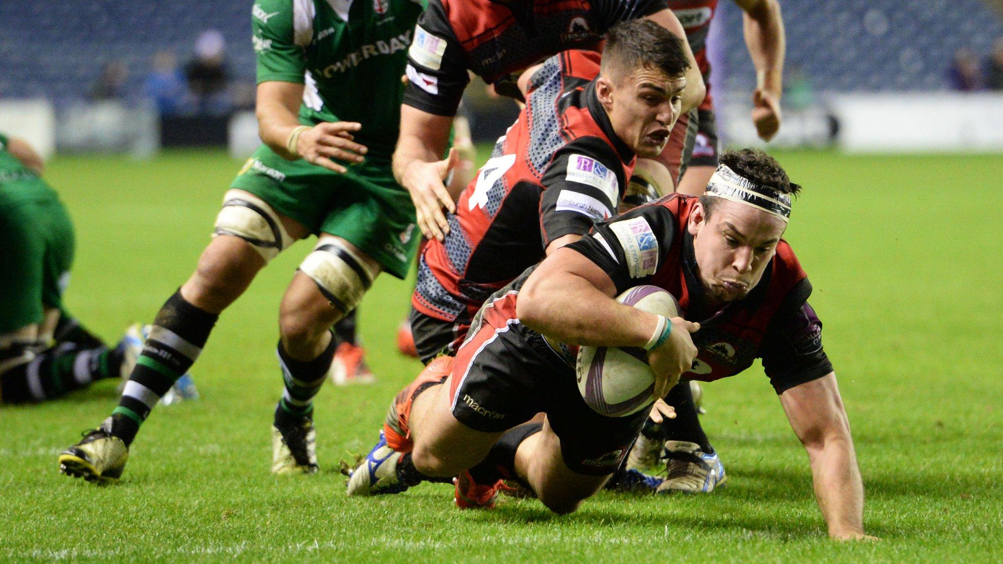 John Hardie crosses for Edinburgh's second try