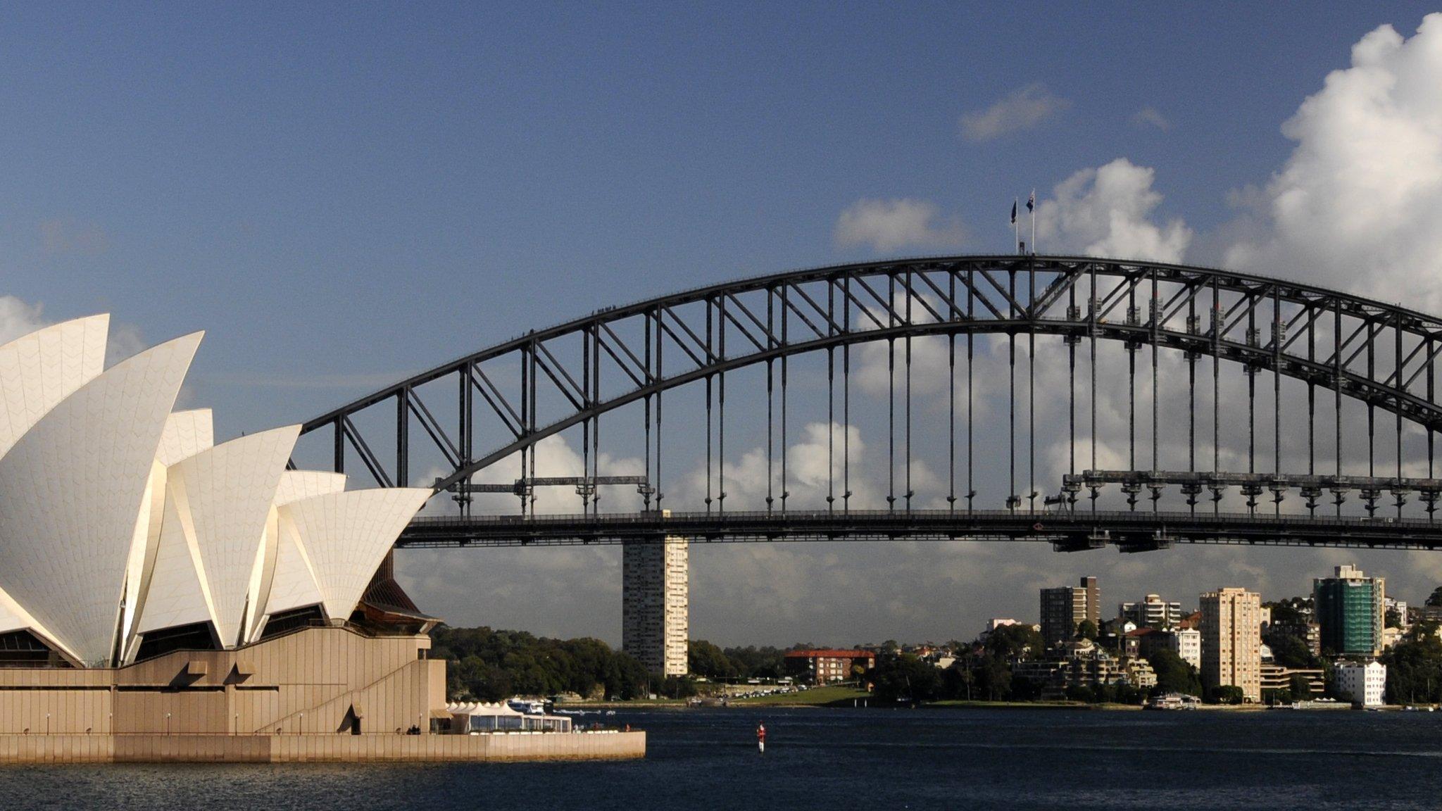 Sydney Opera House and harbour bridge