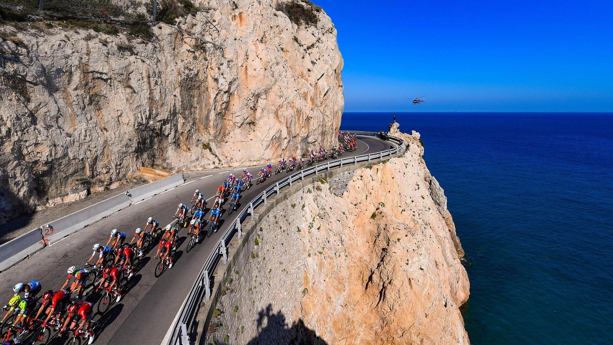 Riders during the 110th edition of the Milano-Sanremo cycling race, Italy, 23 March 2019. EPA/DARIO BELINGHERI