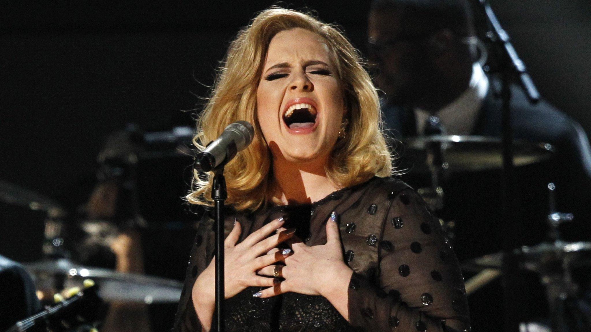 Adele performing live