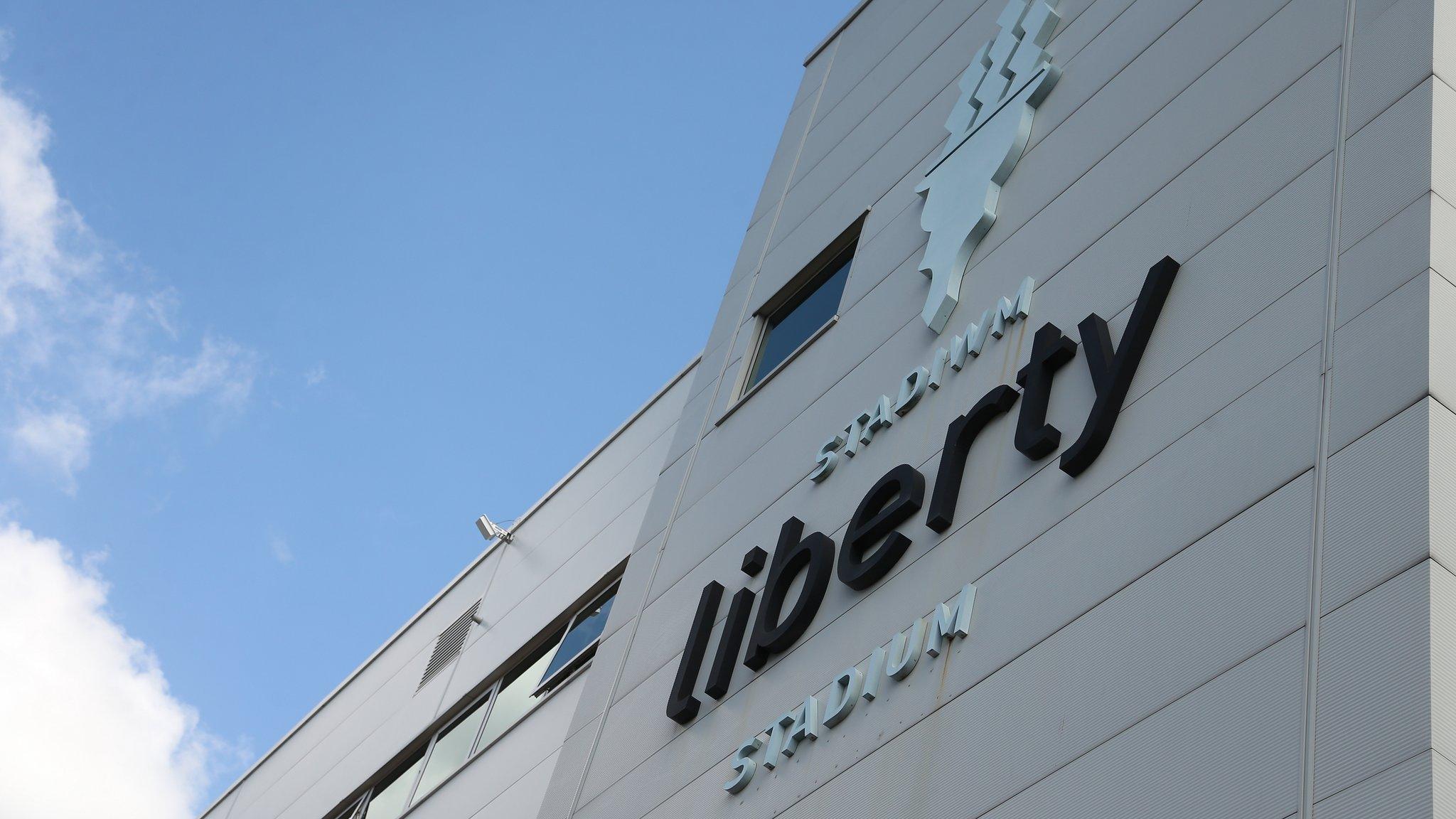 Close view of Liberty Stadium