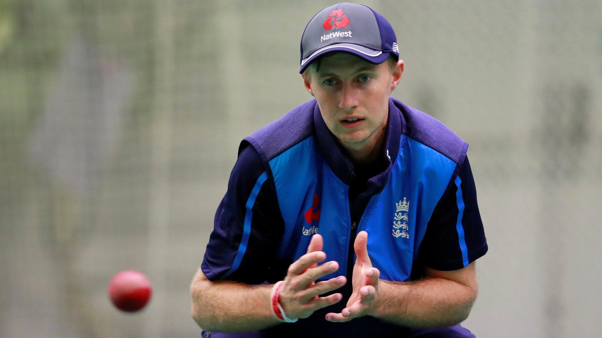 Catching practice for England captain Joe Root