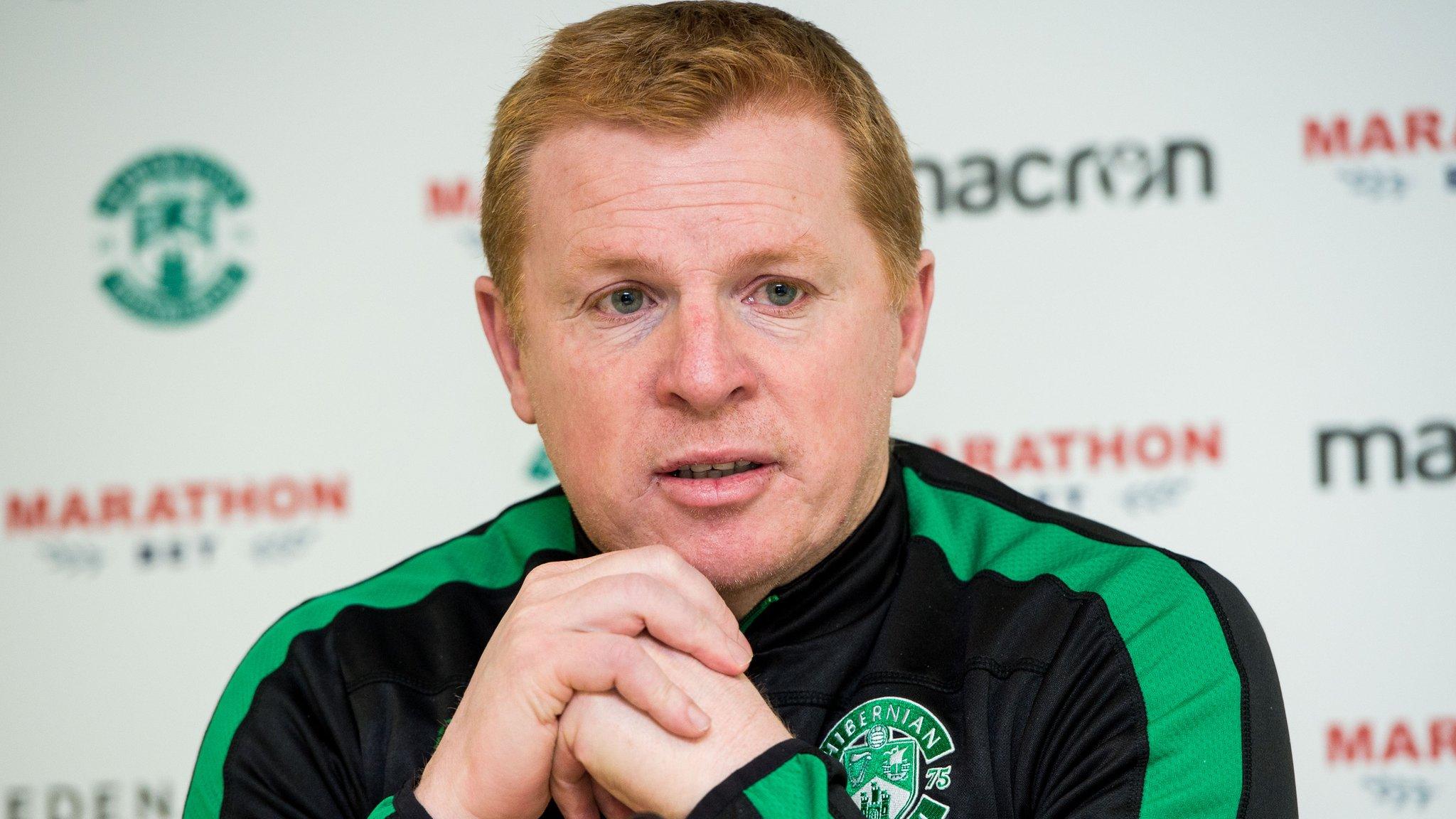 Neil Lennon addresses the media