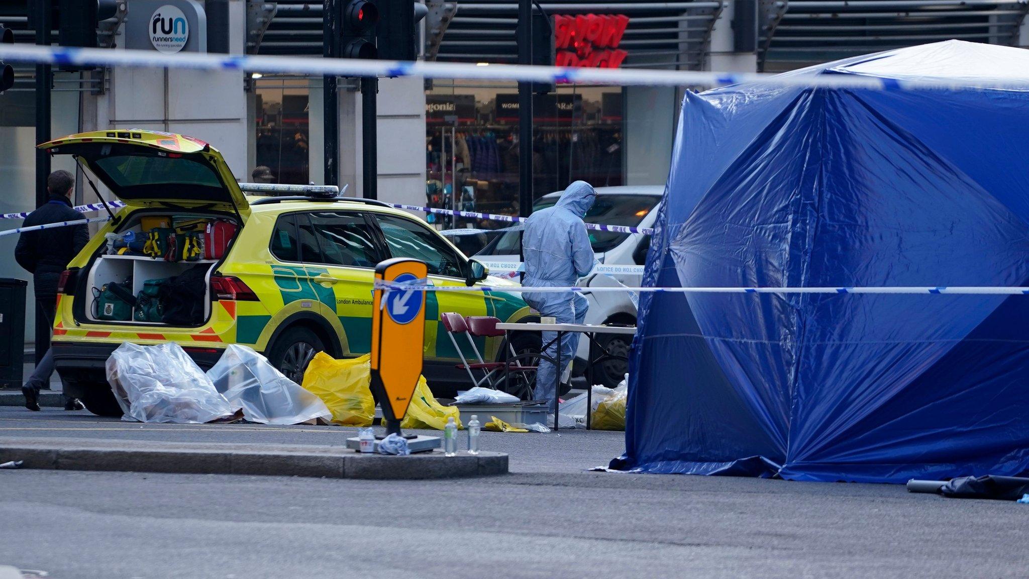 Investigators on London Bridge