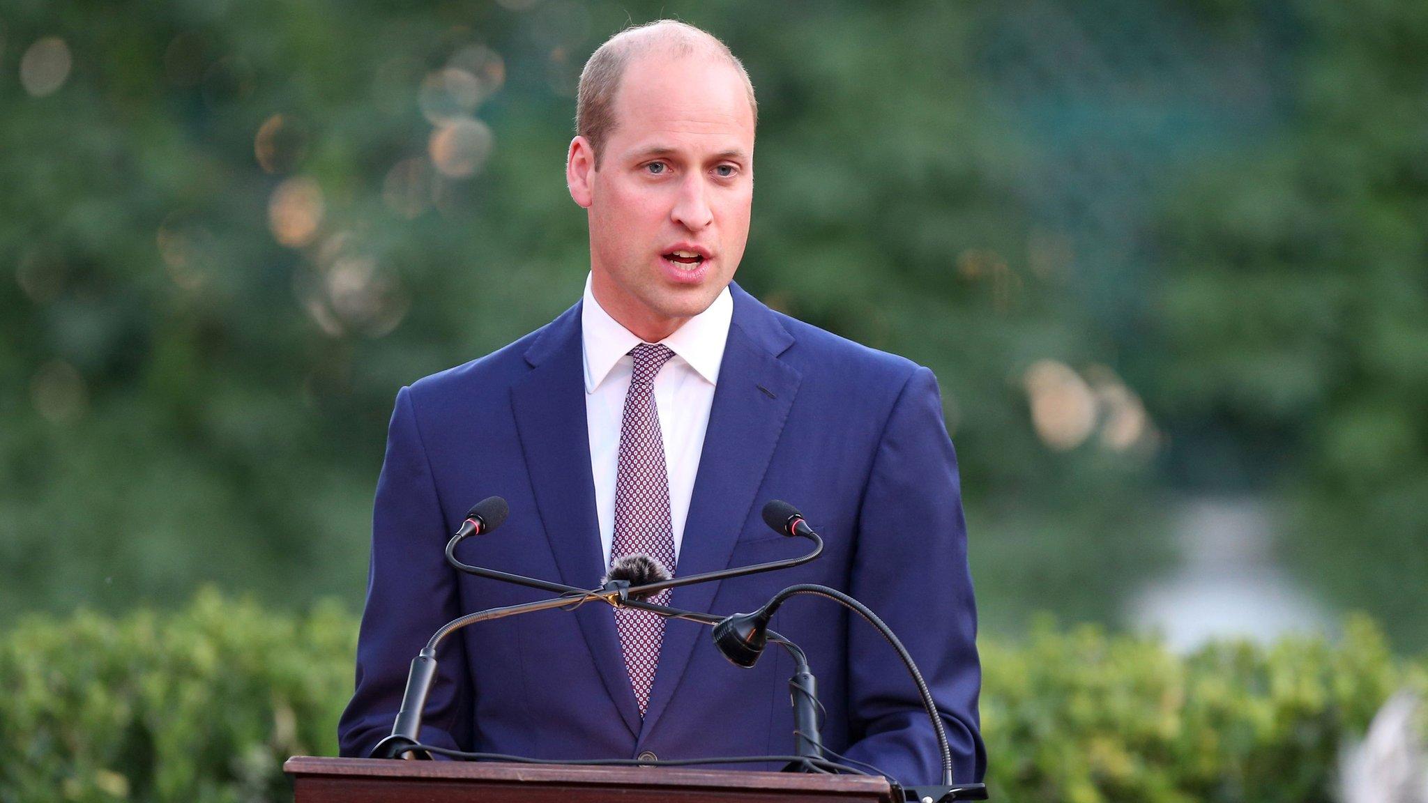 Prince William giving a speech