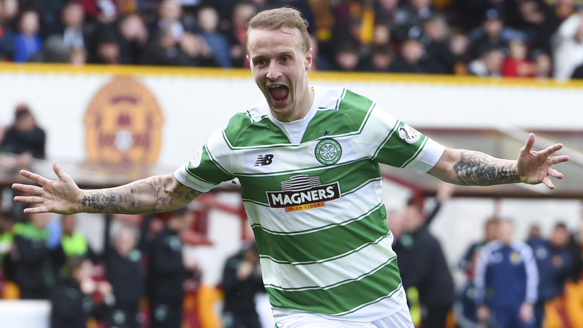 Celtic forward Leigh Griffiths celebrates