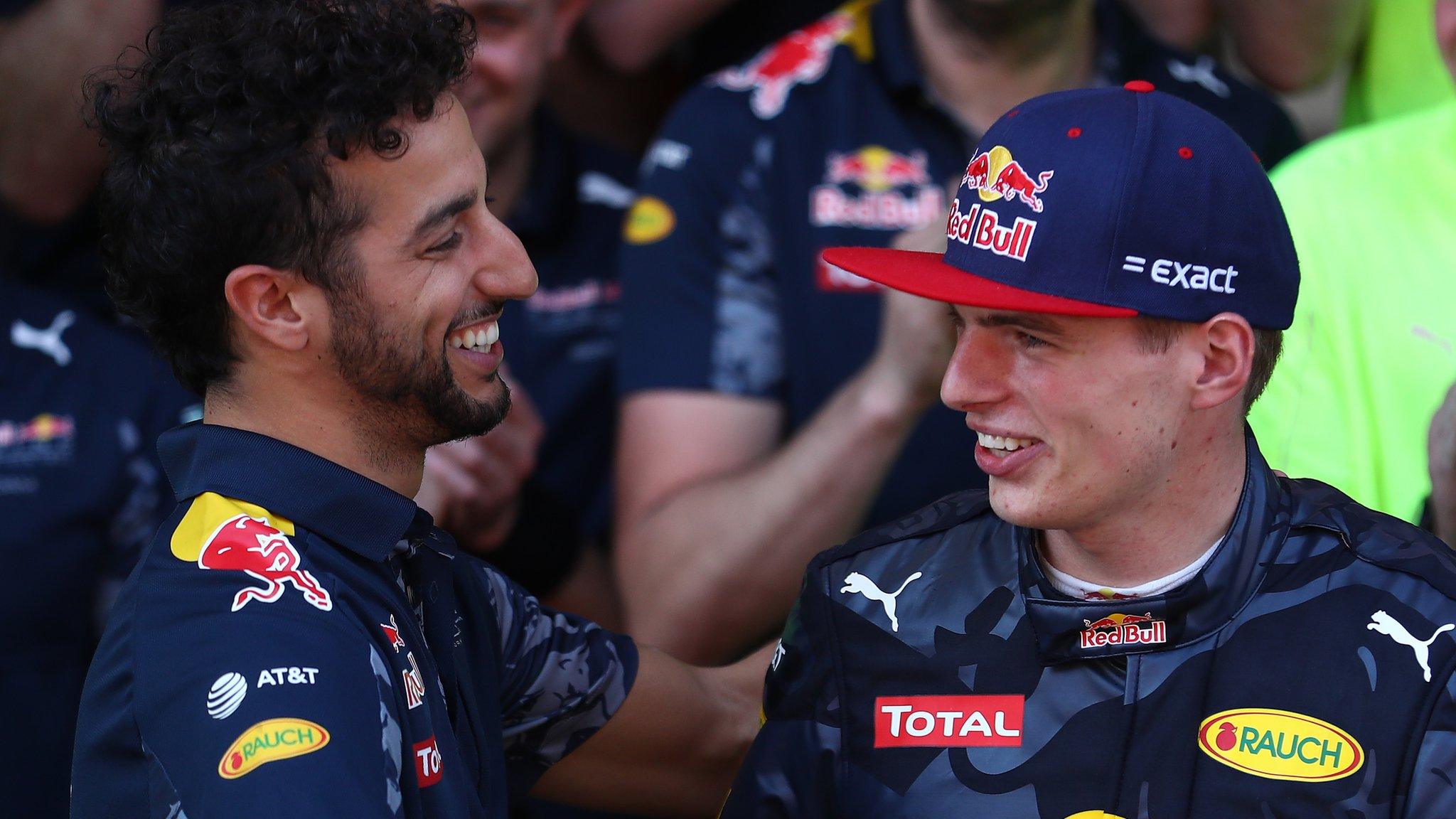 Red Bull's Max Verstappen and Daniel Ricciardo