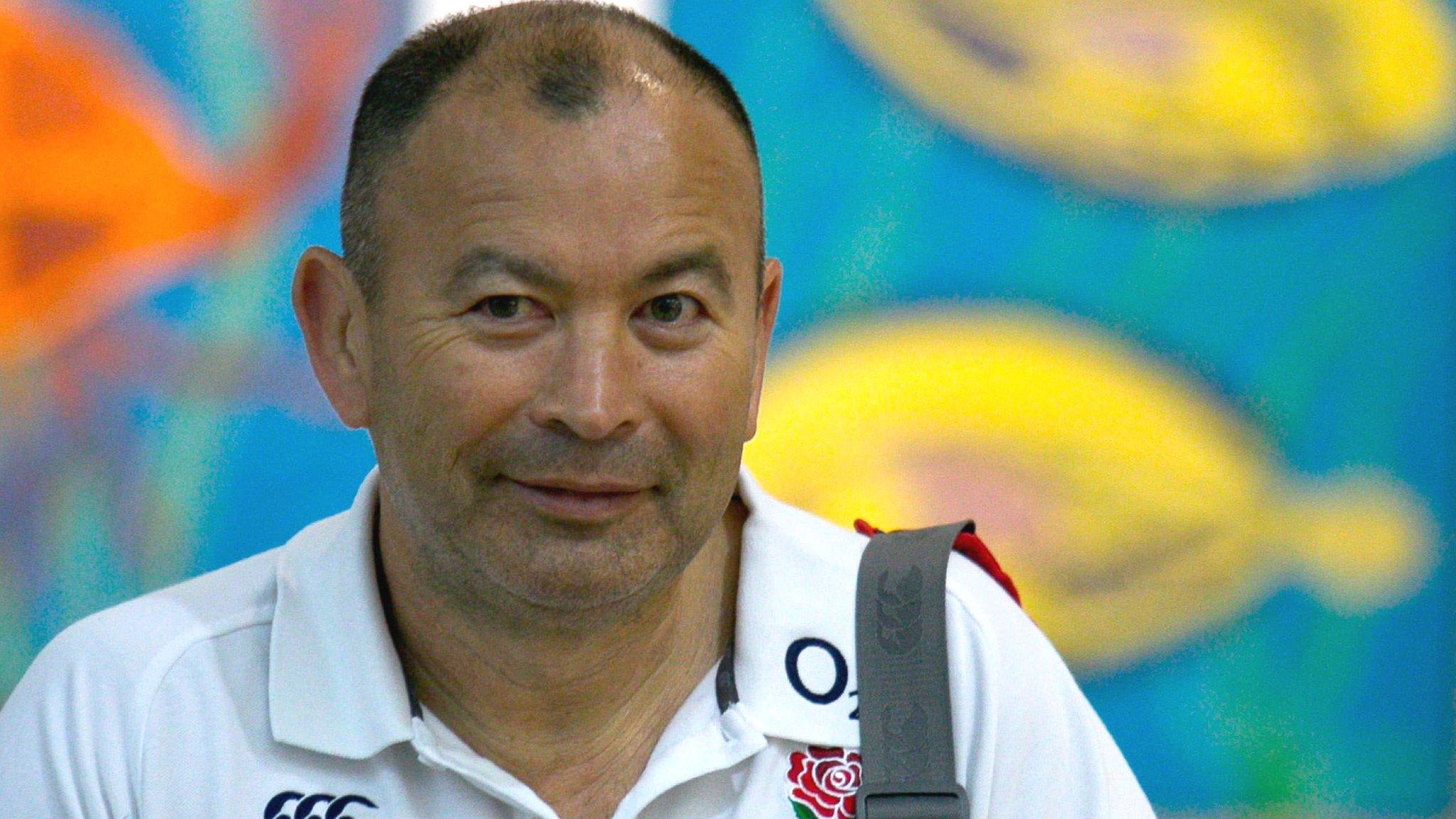 Eddie Jones arrives in Brisbane