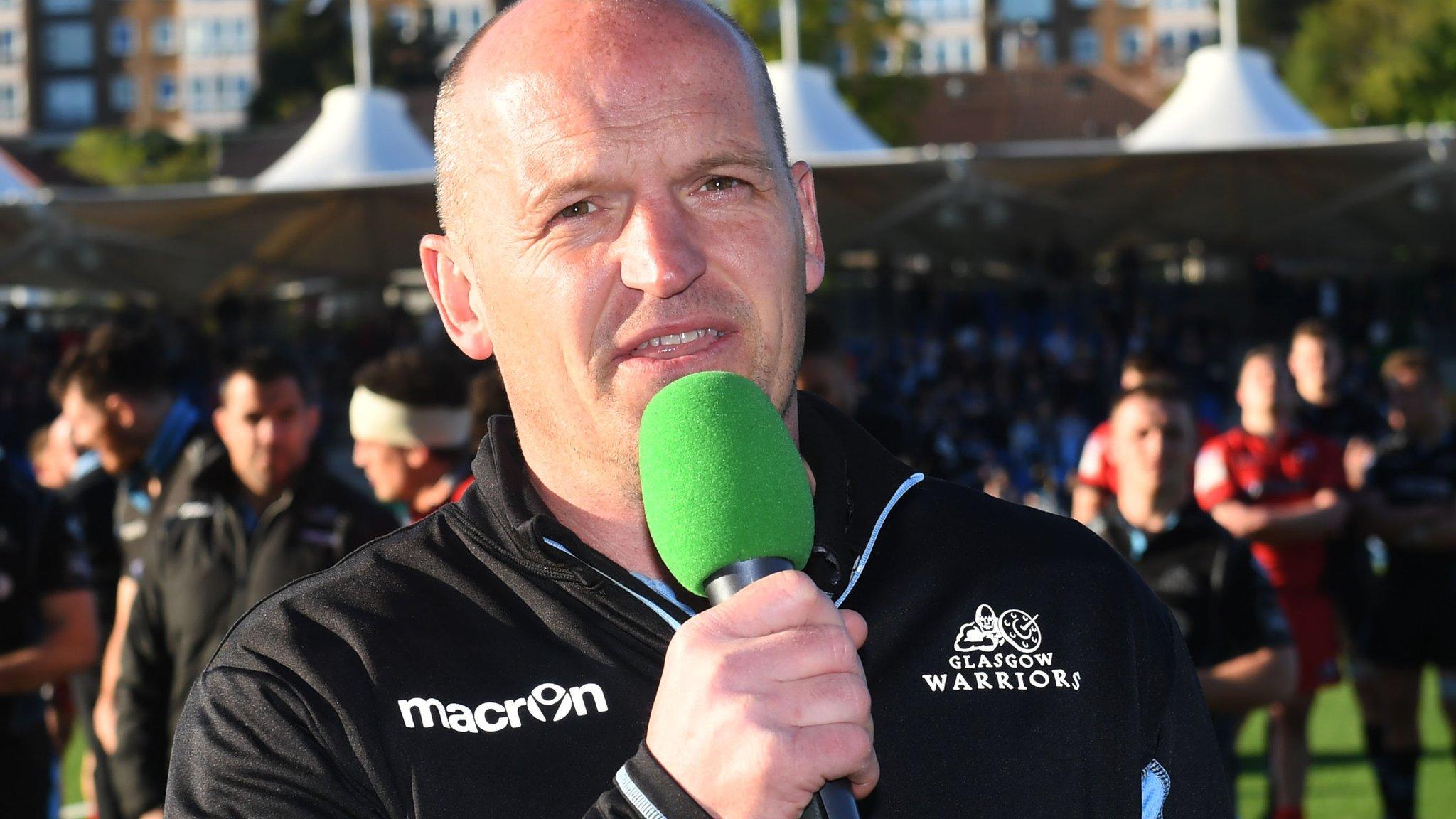 Gregor Townsend addresses the Scotstoun crowd