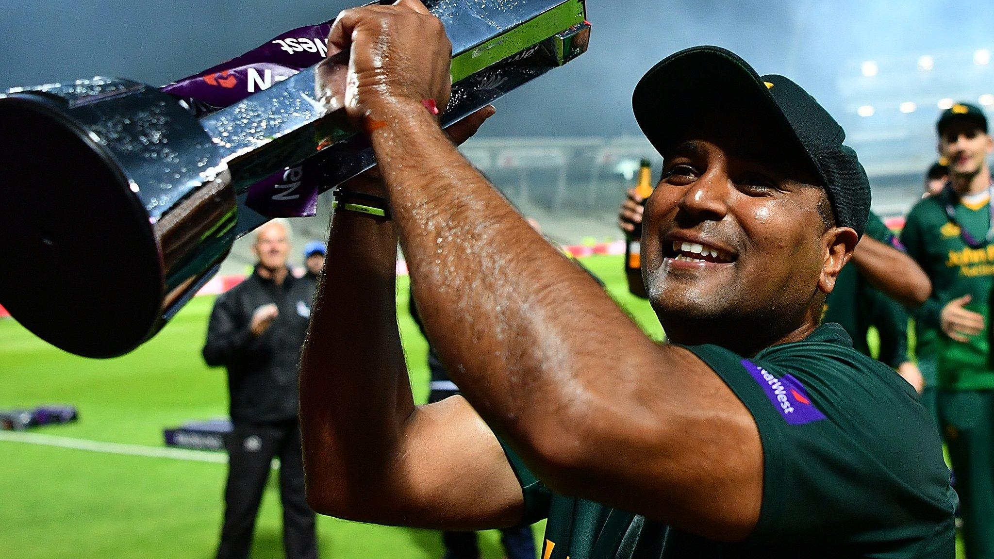 Samit Patel with the T20 Blast trophy