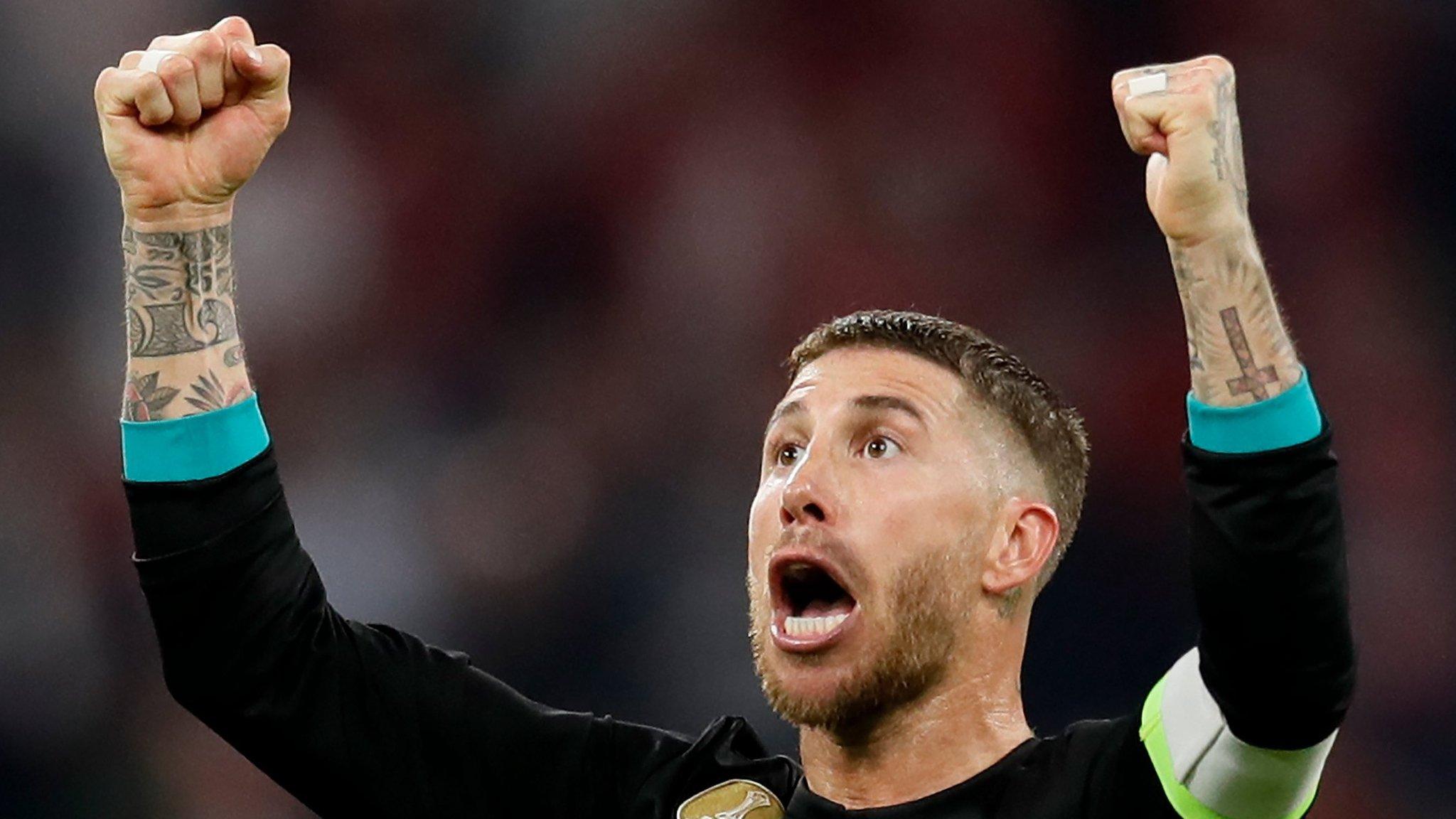 Sergio Ramos celebrates