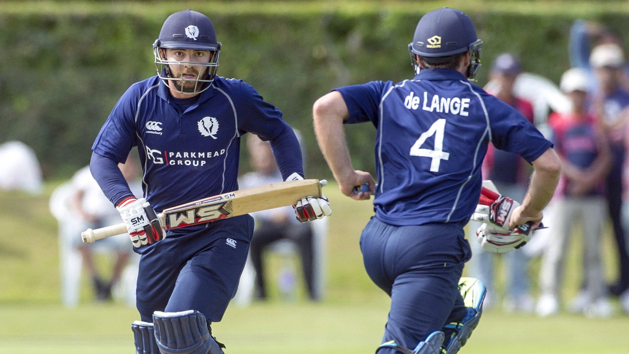 Scotland's cricketers in action against Nepal