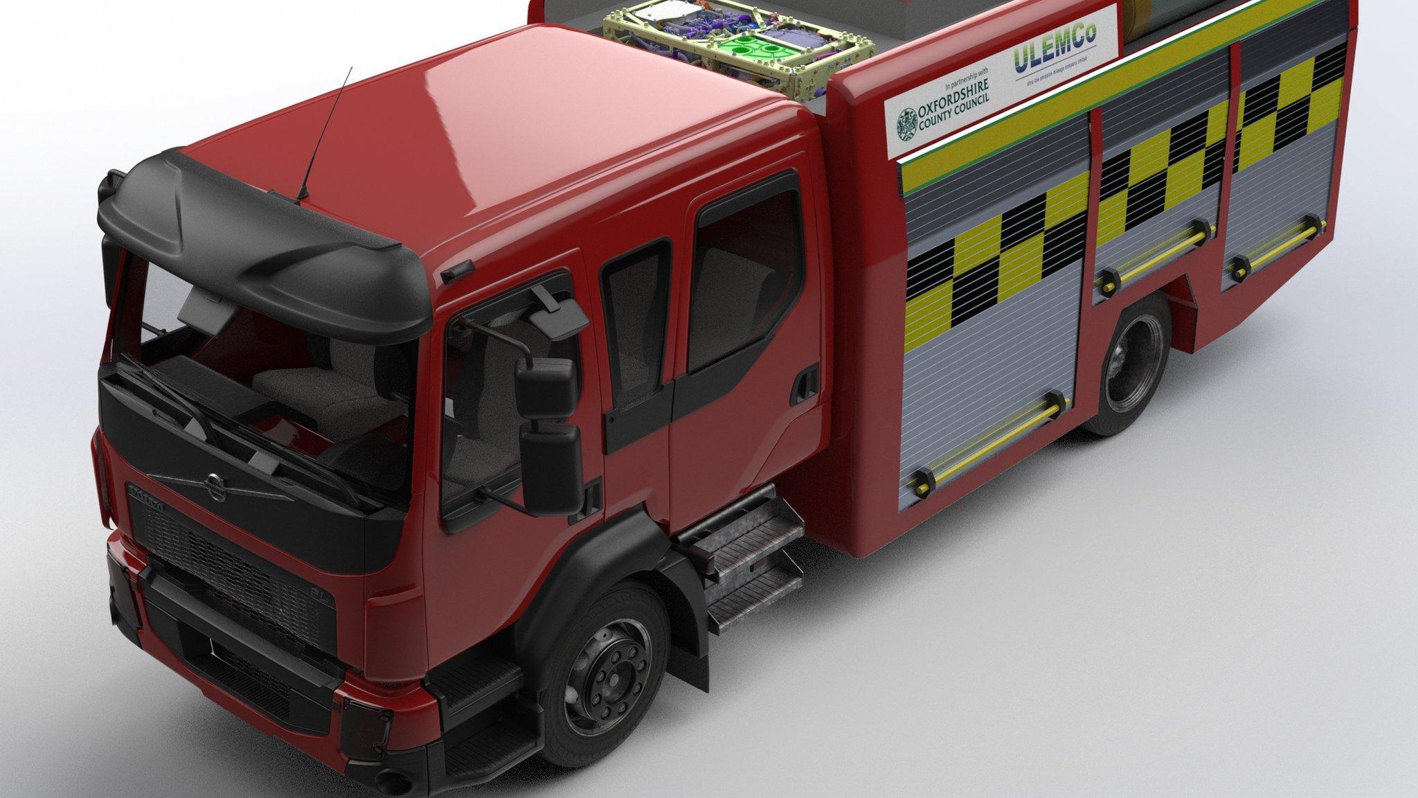 Hydrogen powered fire engine