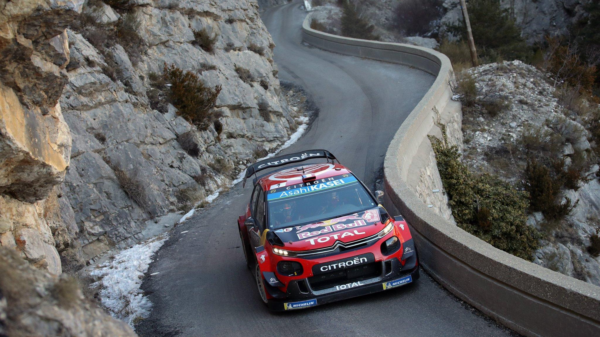 Monte Carlo, Monaco, 26 January: There is not much margin for error as Finland's Jari Matti Latvala and Miikka Anttila compete for Toyota Gazoo Racing during day two of the Monte Carlo leg of the World Rally Championship. (Photo by Massimo Bettiol/Getty Images)