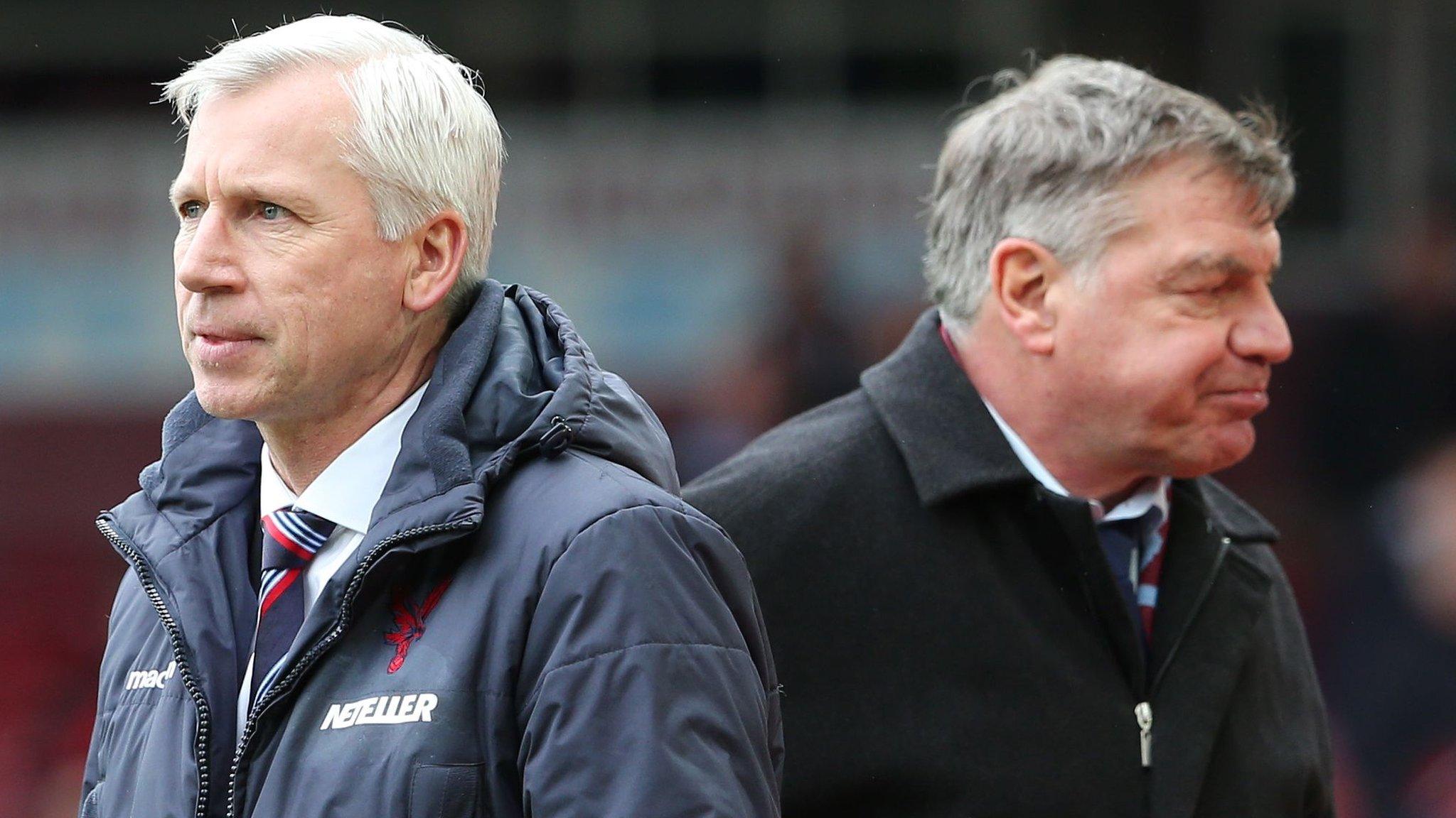 Alana Pardew (left) and Sam Allardyce