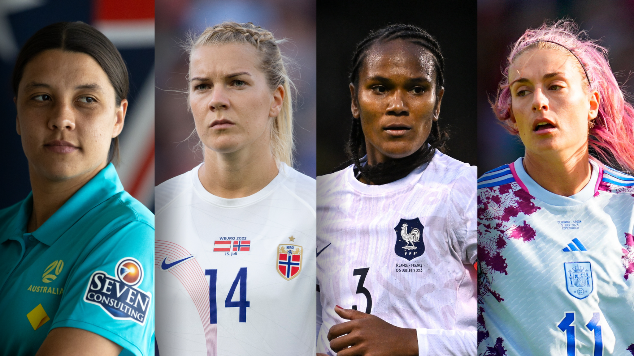 Sam Kerr, Ada Hegerberg, Wendie Renard, Alexia Putellas