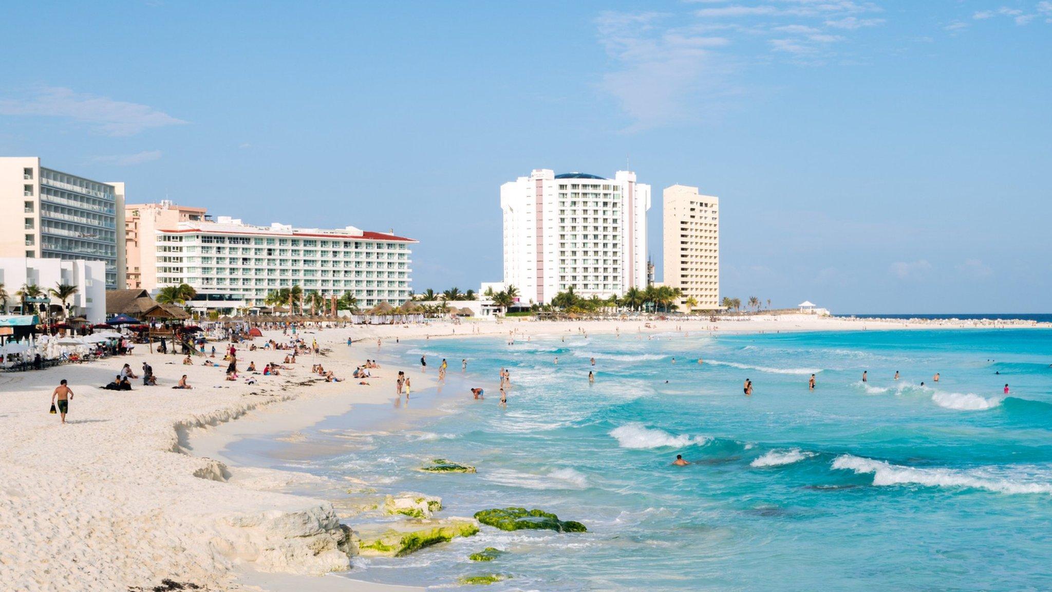 A beach in Cancun, Quintana Roo, Mexico